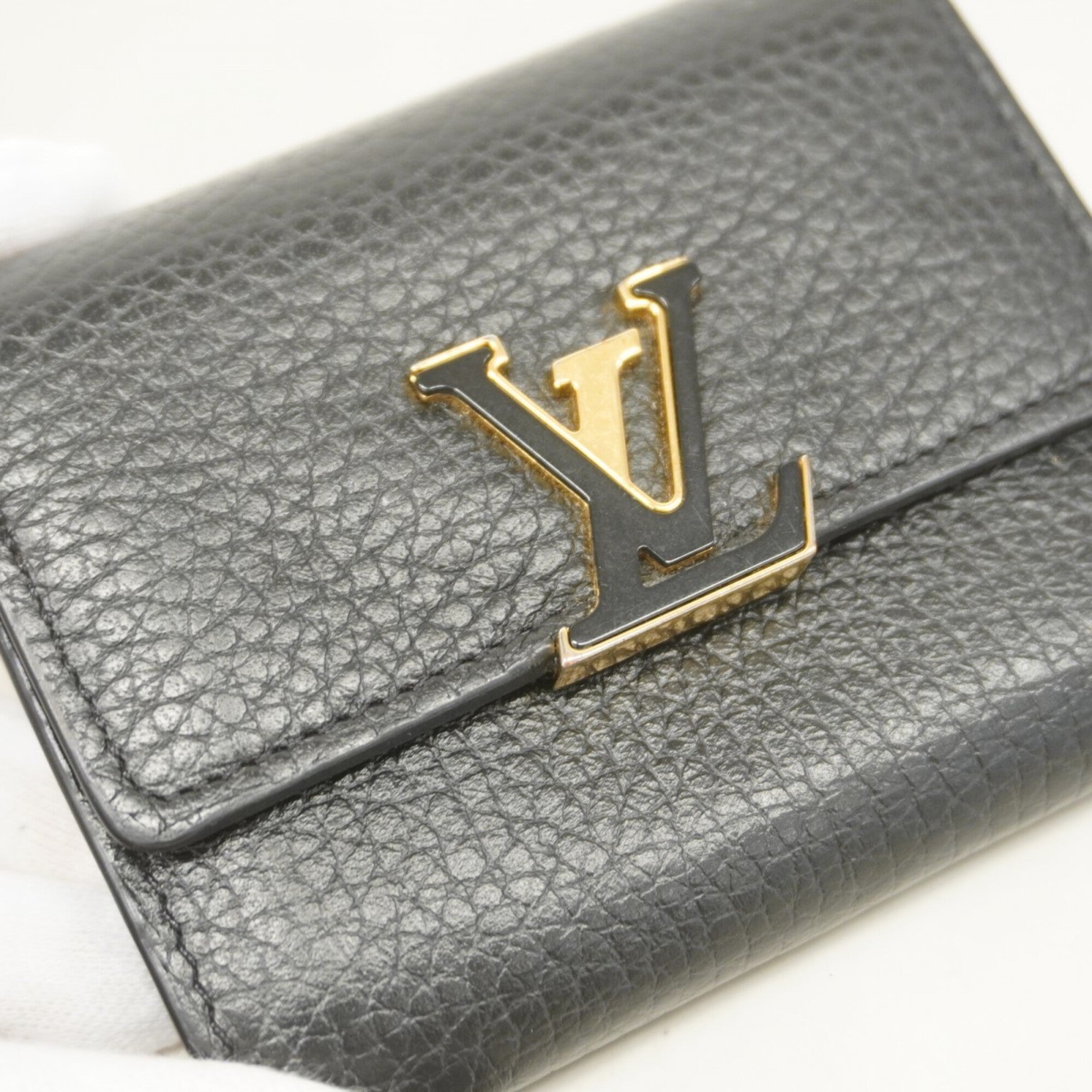 Louis Vuitton Noir Wallet (Tri-Fold) (Pre-Owned)