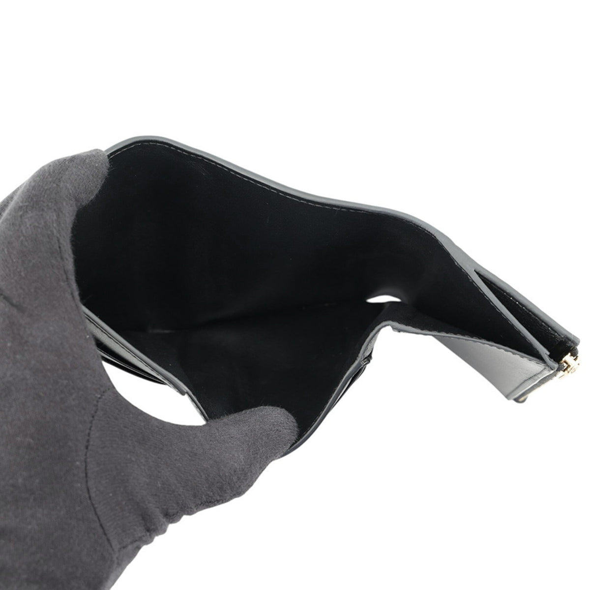 Celine Black Leather Wallet (Tri-Fold) (Pre-Owned)