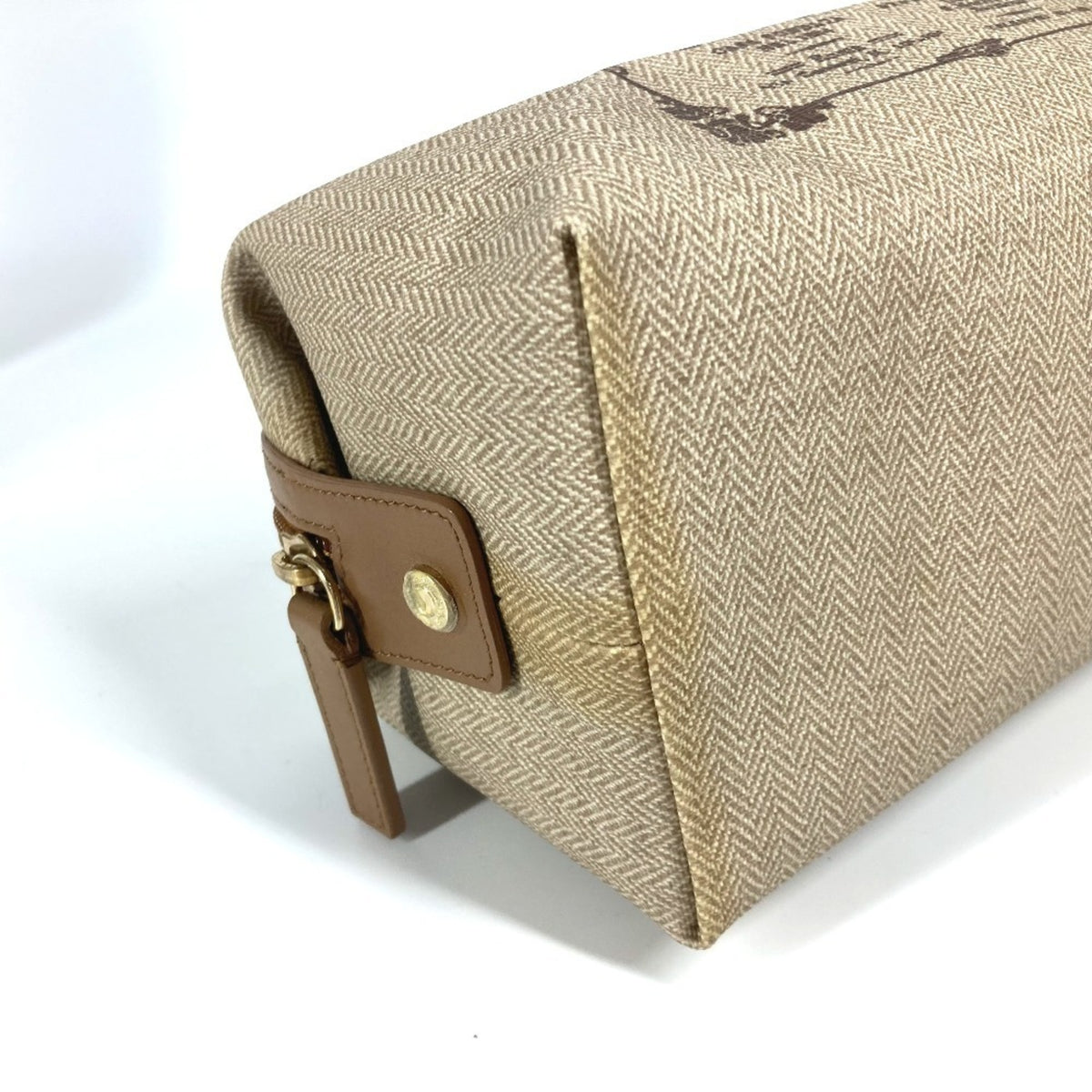 Bvlgari Beige Leather Pvc Pouch (Pre-Owned)