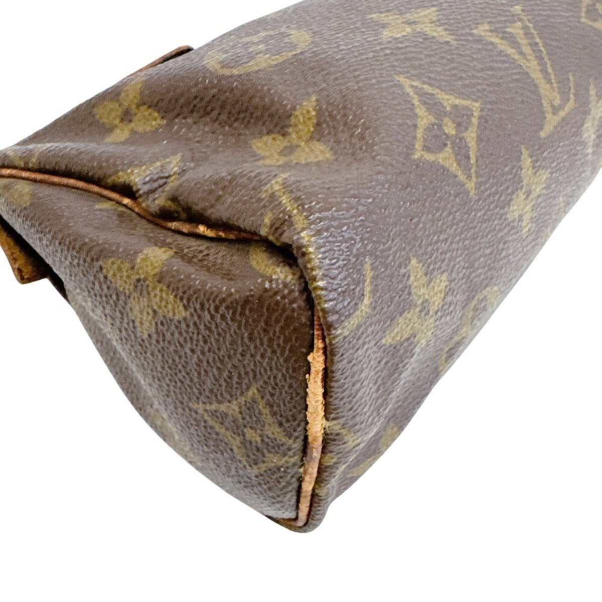 Louis Vuitton Brown Monogram Canvas Leather Handbag (Pre-Owned)