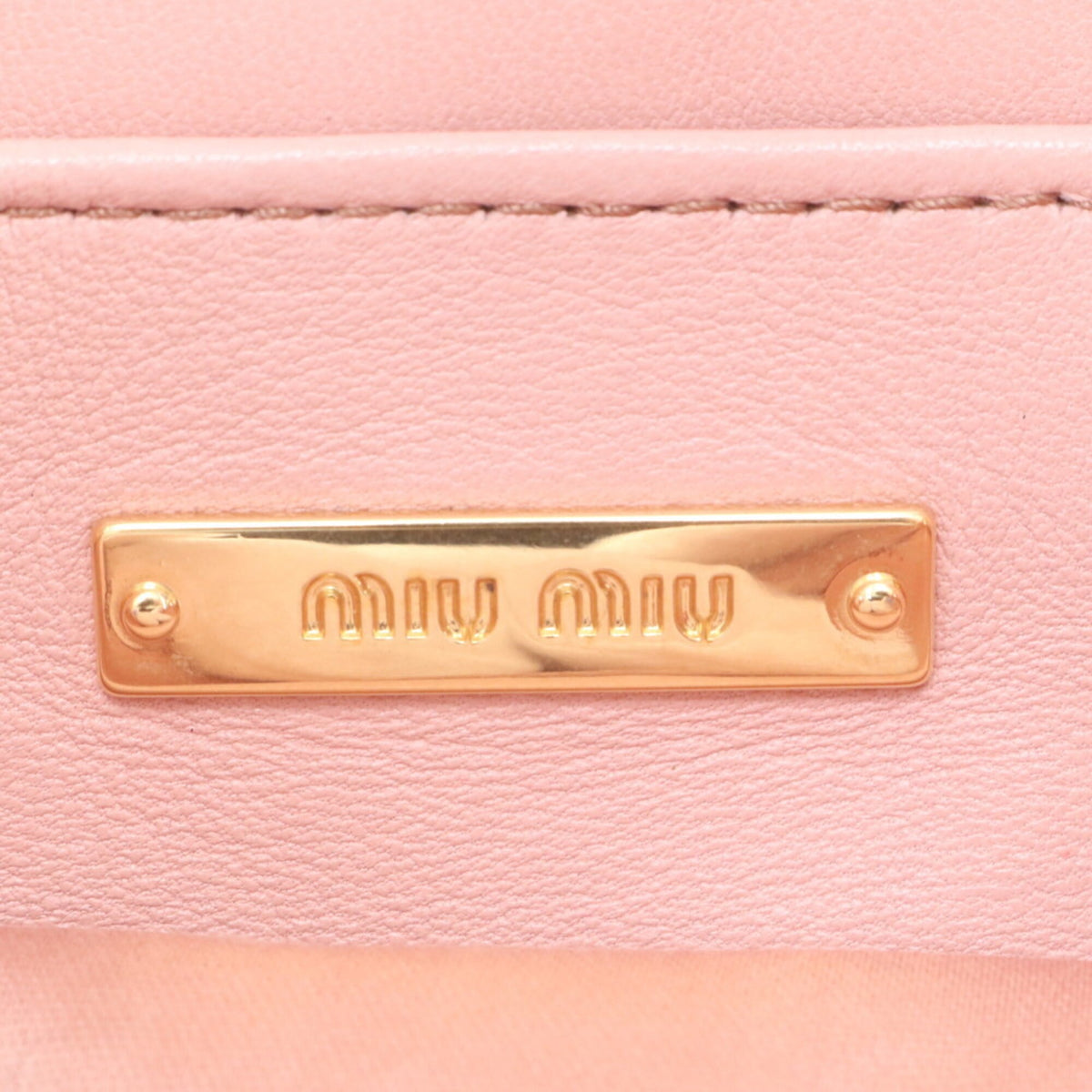 Miu Miu Pink Leather Handbag Shoulder Bag Tote Bag (Pre-Owned)