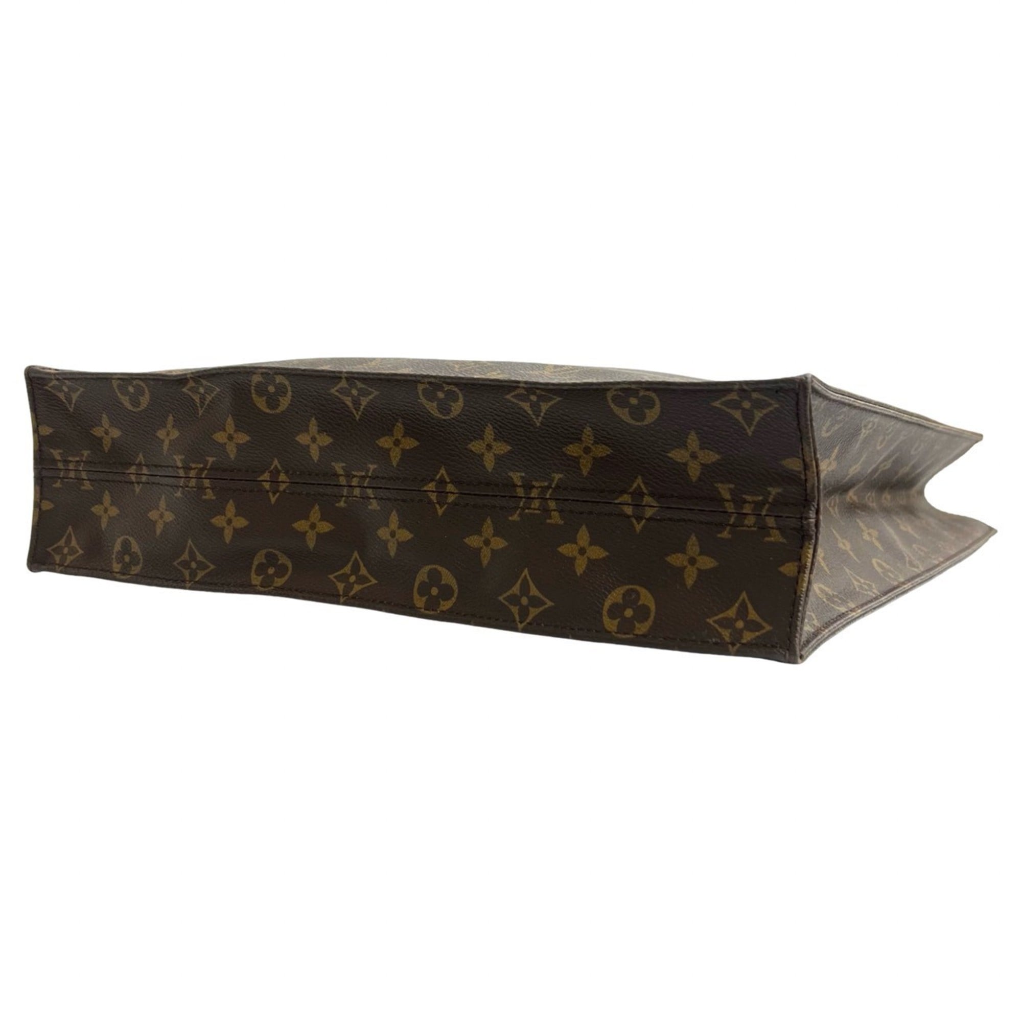 Louis Vuitton Brown Leather Pvc Handbag Tote Bag (Pre-Owned)