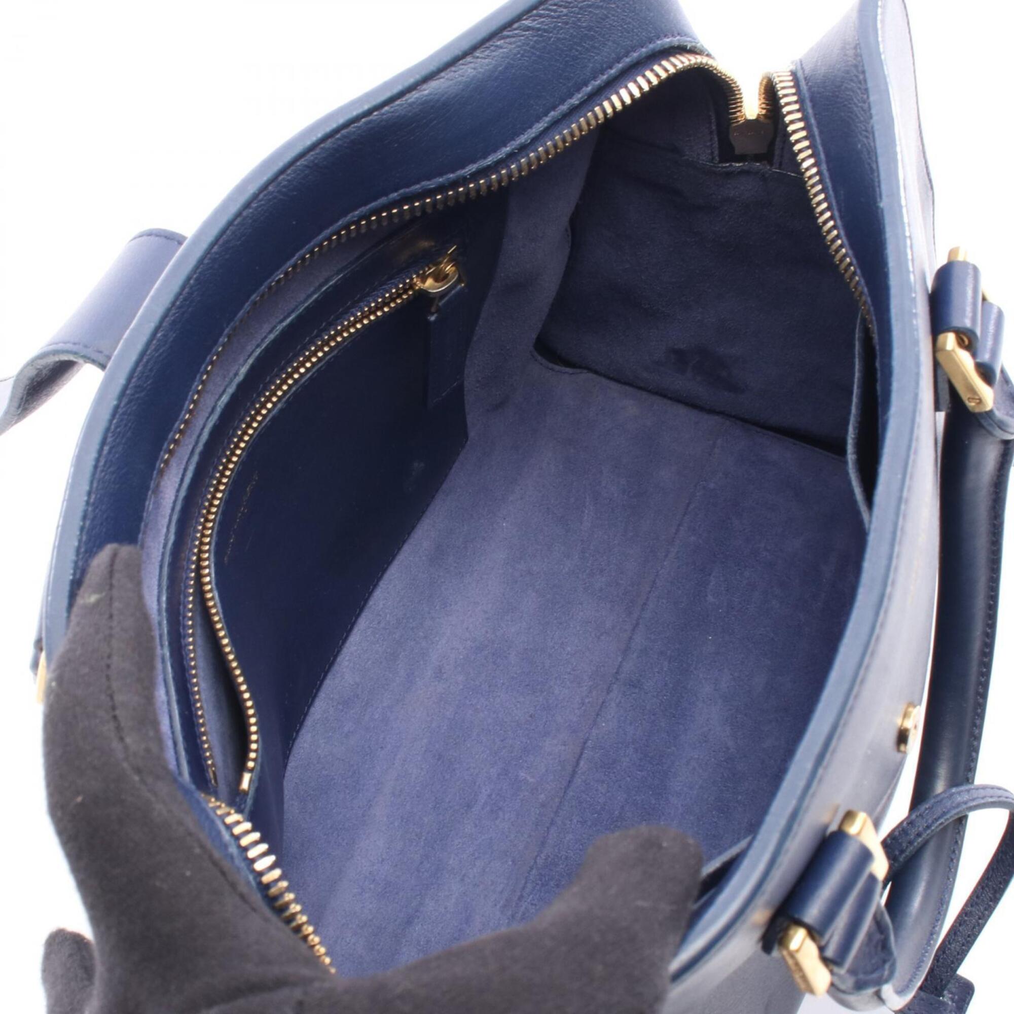 Saint Laurent Blue Leather Handbag (Pre-Owned)