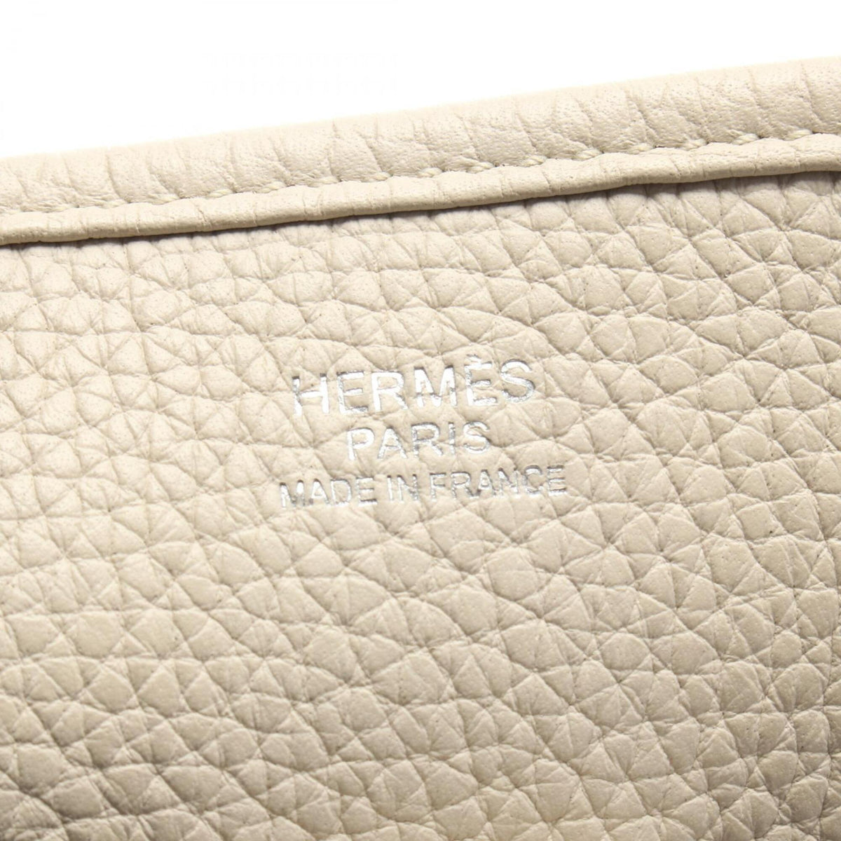 Hermes Beige Taurillon Clemence Leather Handbag Shoulder Bag (Pre-Owned)