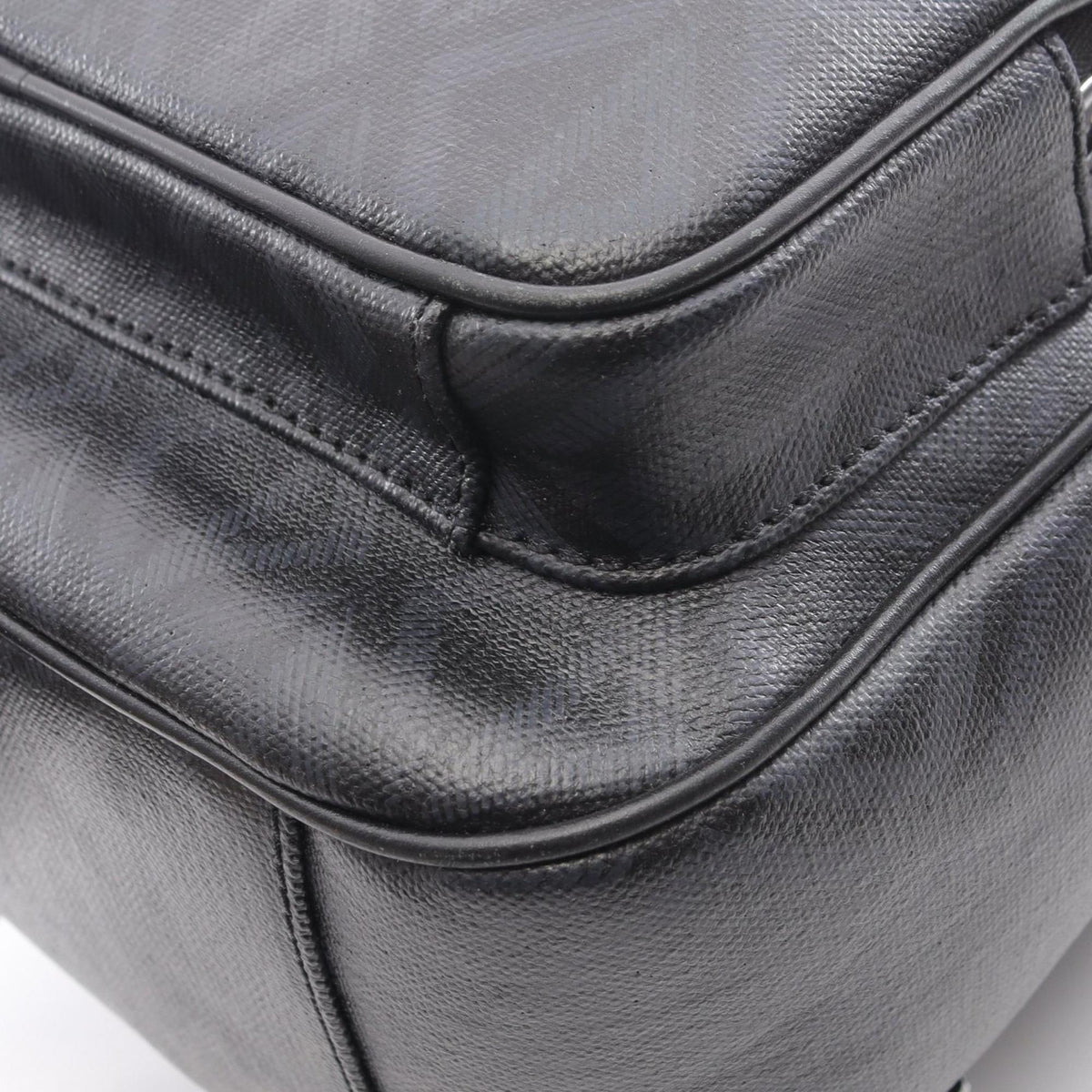 Christian Dior Black Navy Coated Canvas Leather Fanny Pack (Pre-Owned)