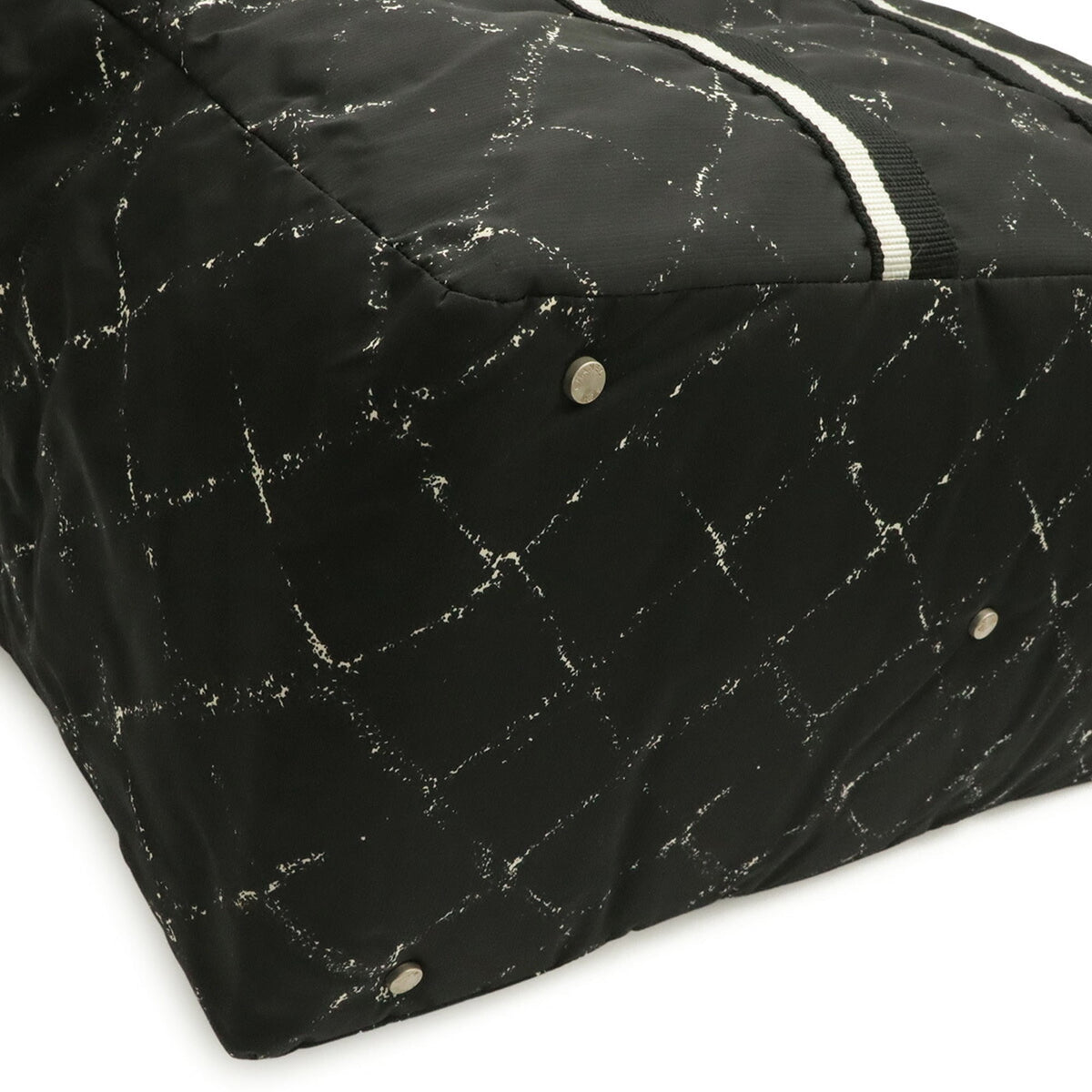 Chanel Black Red Color White Travel Line Boston Bag (Pre-Owned)