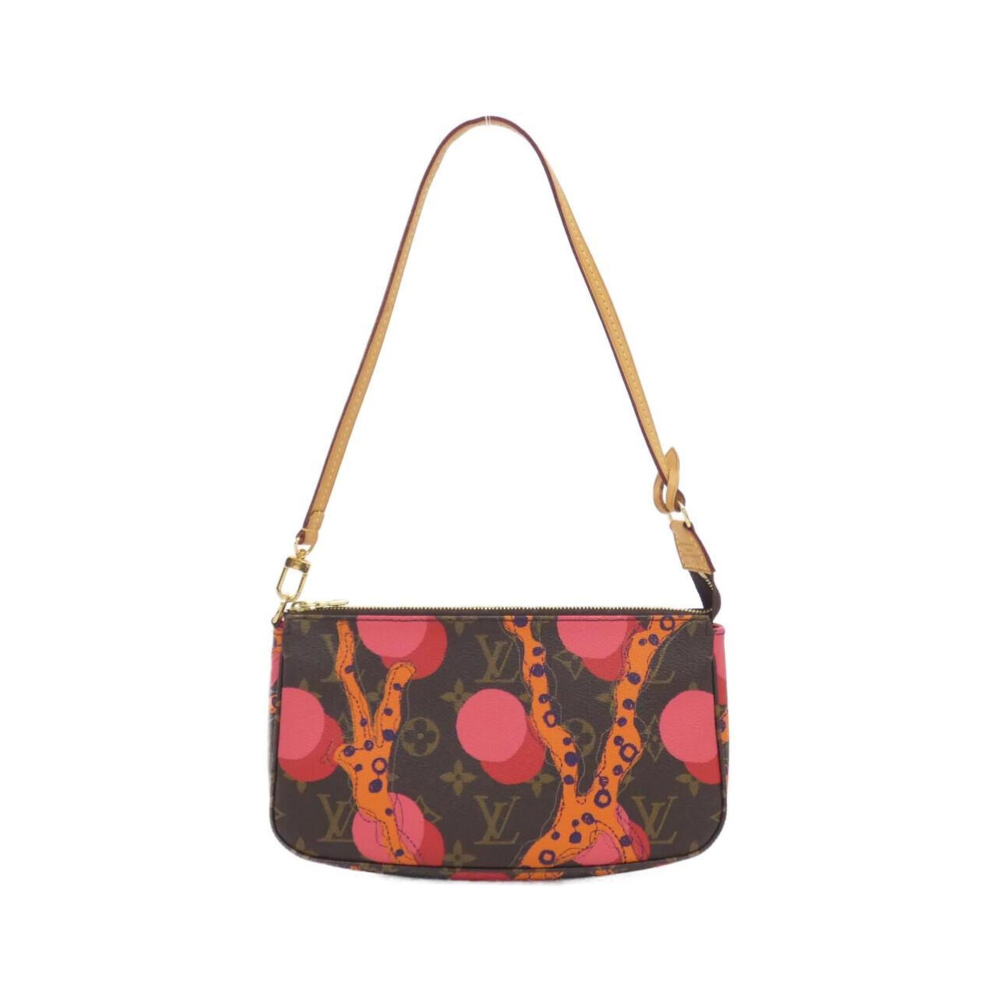 Louis Vuitton Marron Coated Canvas Pochette Pouch (Pre-Owned)