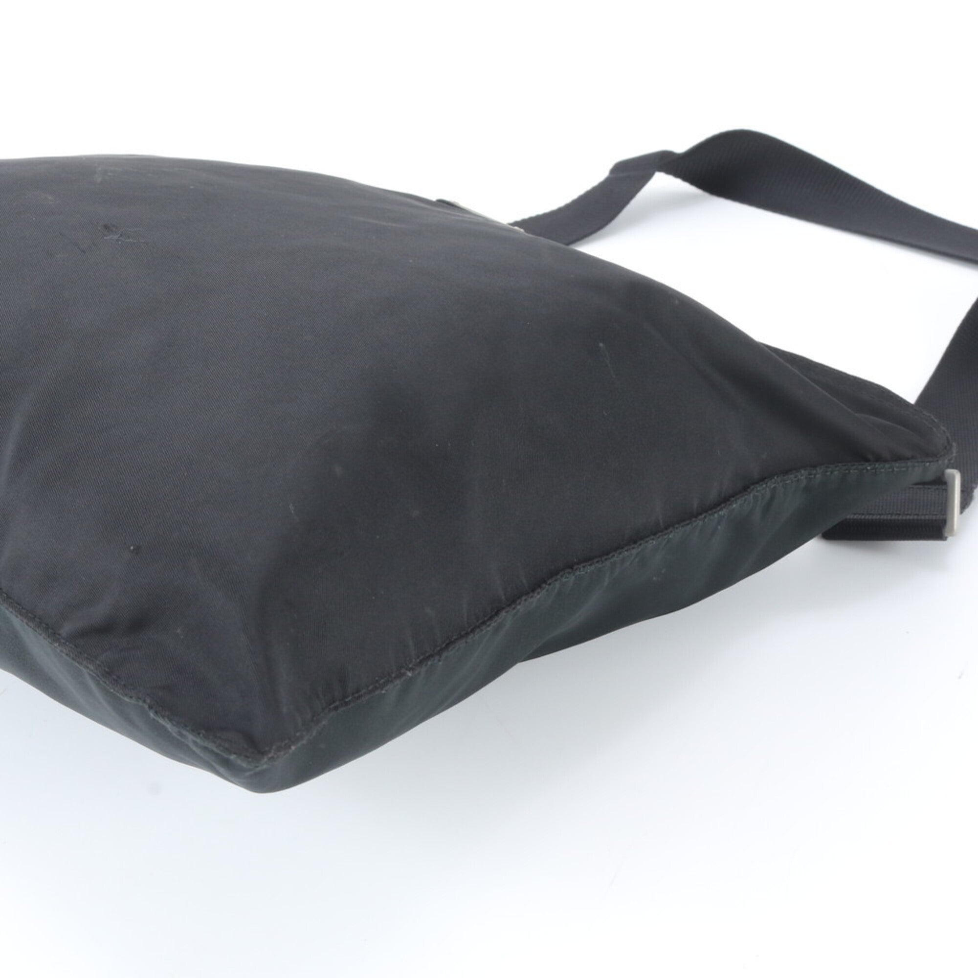 Prada Black Nylon Leather Shoulder Bag (Pre-Owned)