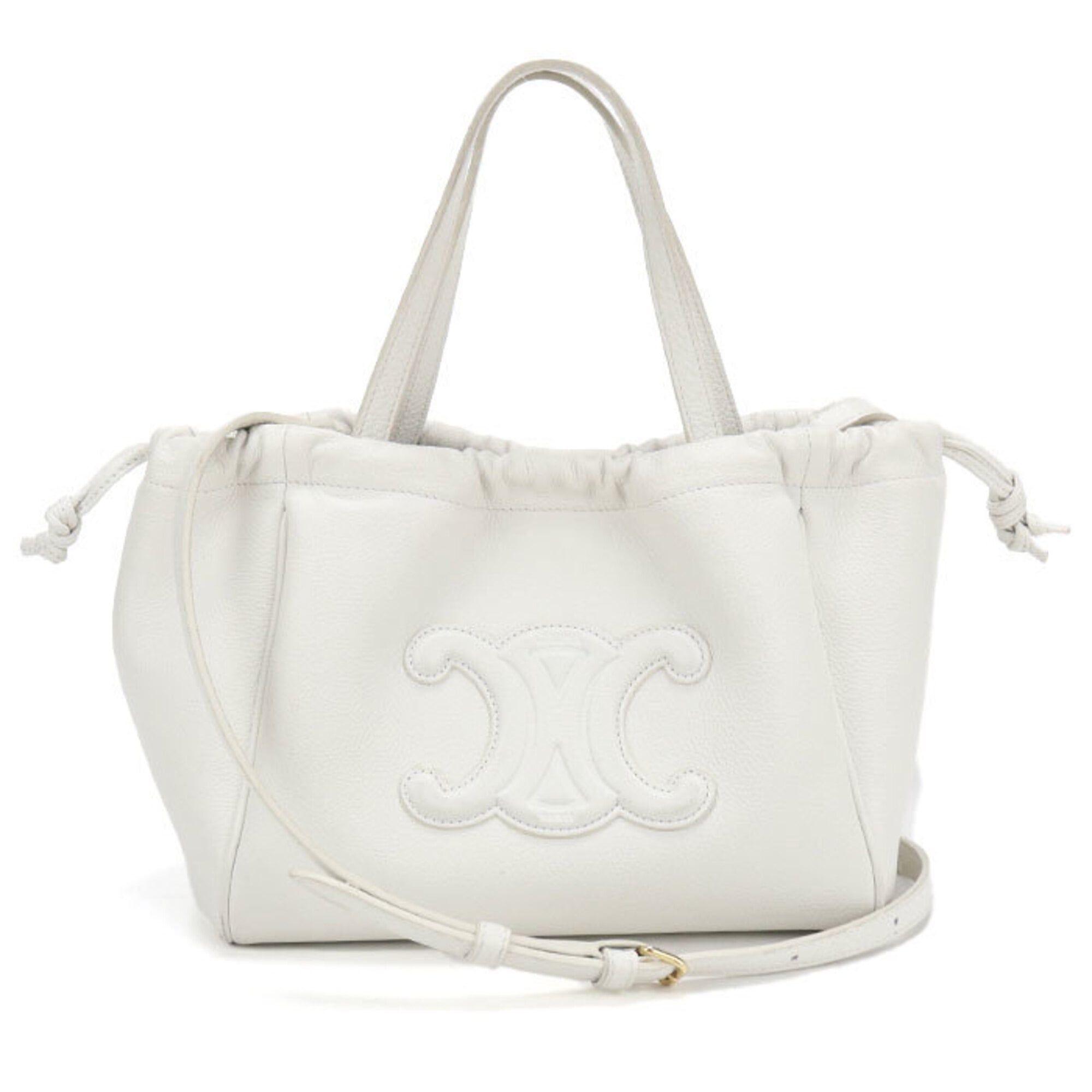 Celine White Leather Handbag (Pre-Owned)