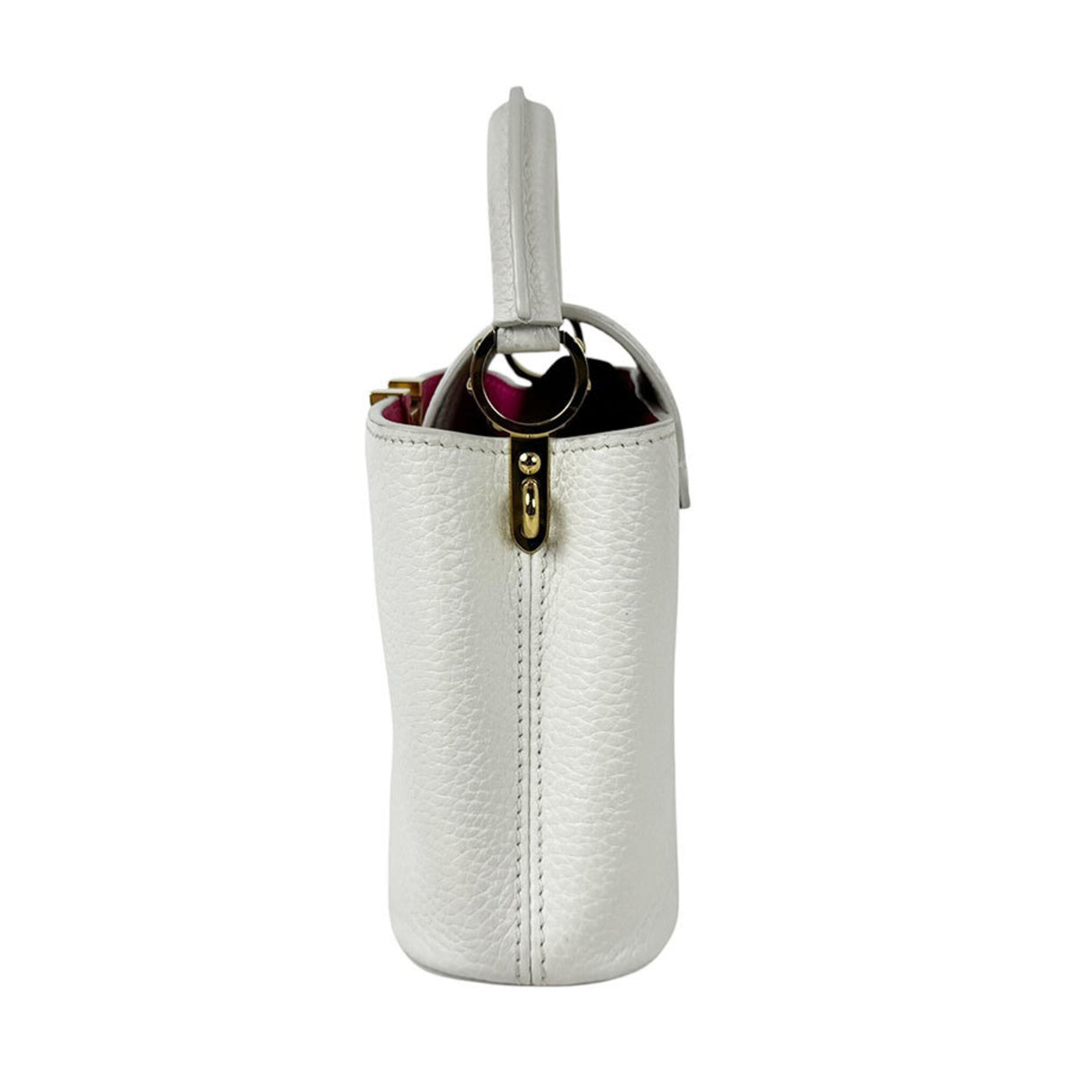 Louis Vuitton White Leather Handbag Shoulder Bag (Pre-Owned)