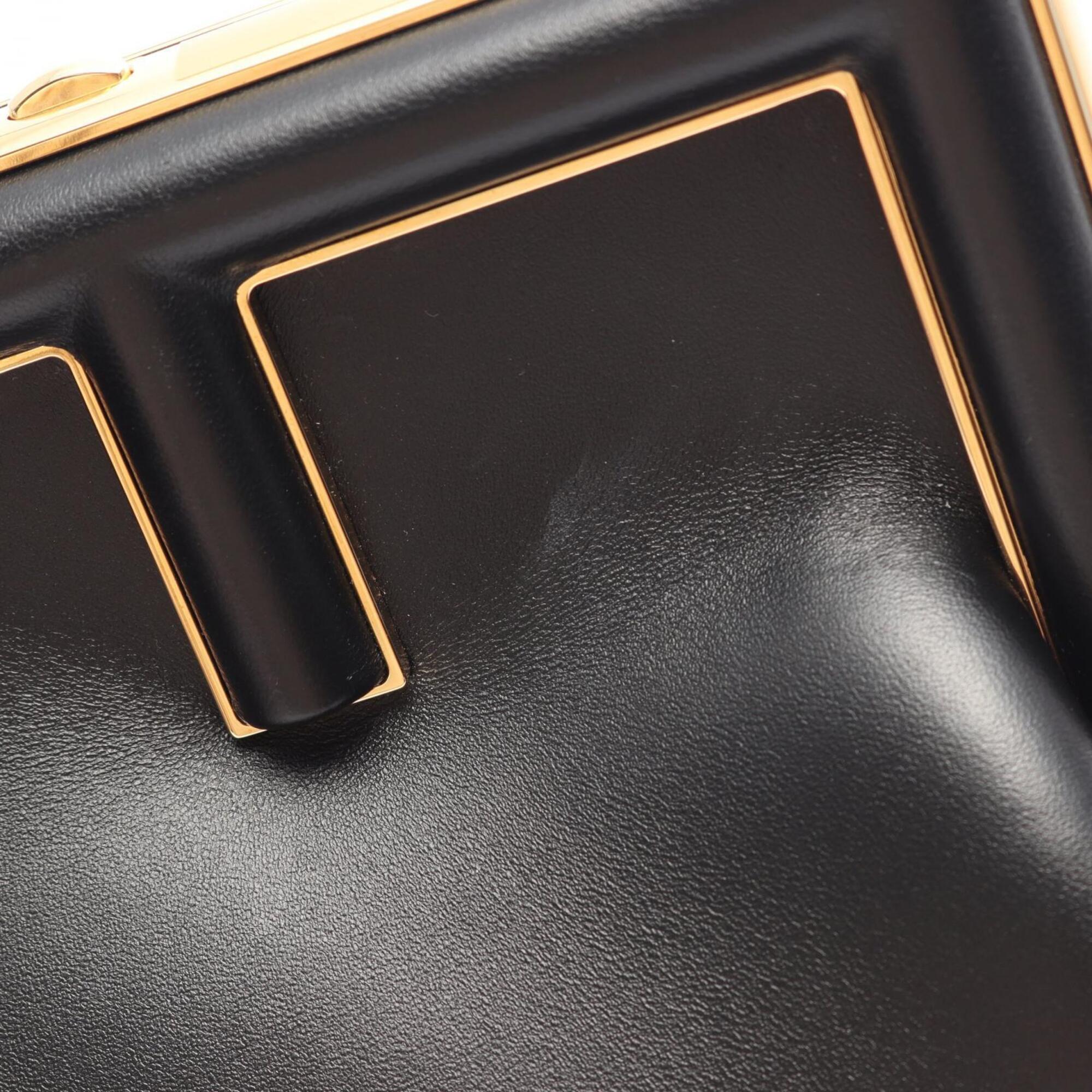 Fendi Black Leather Handbag Shoulder Bag (Pre-Owned)