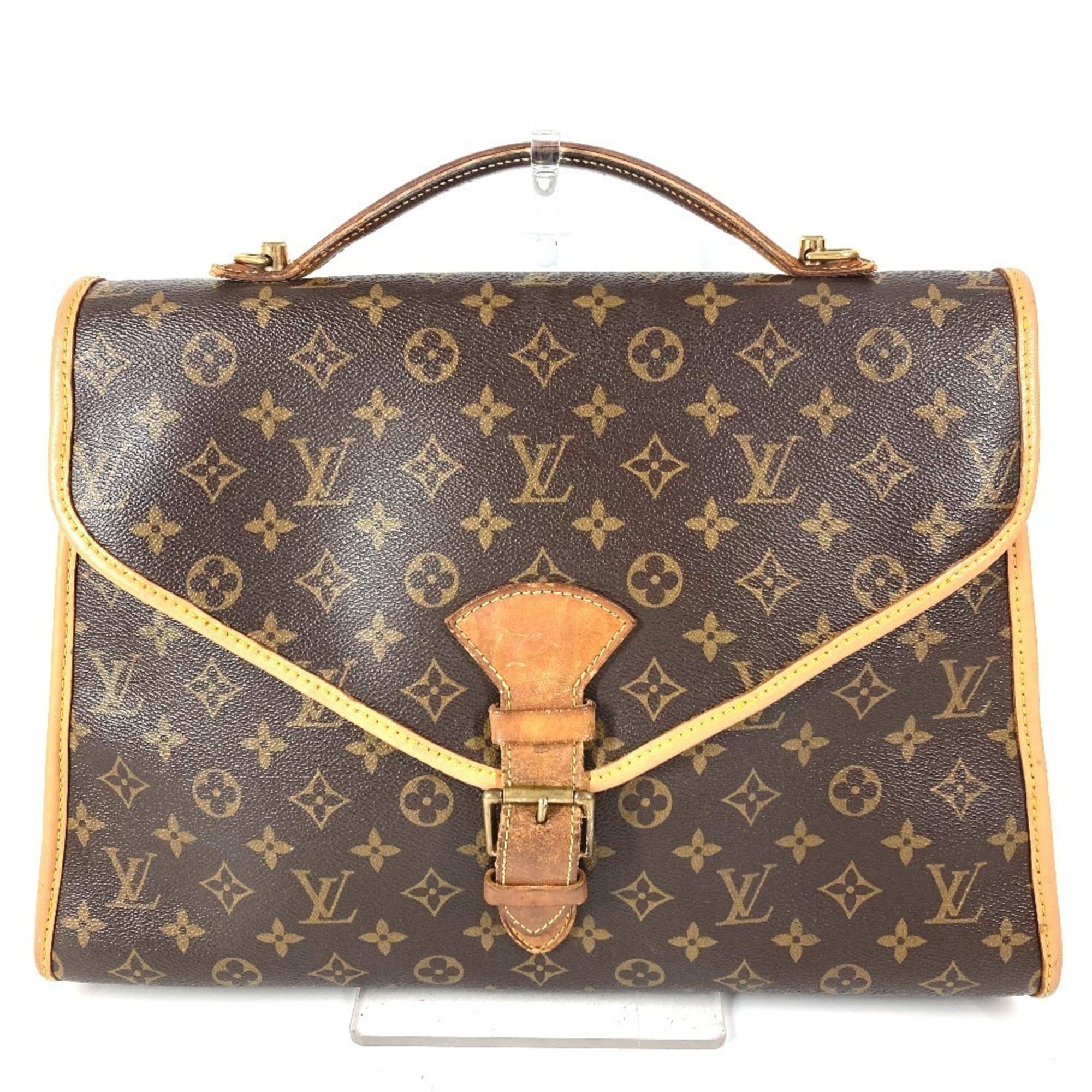 Louis Vuitton Brown Galle Monogram Monogram Briefcase Handbag (Pre-Owned)