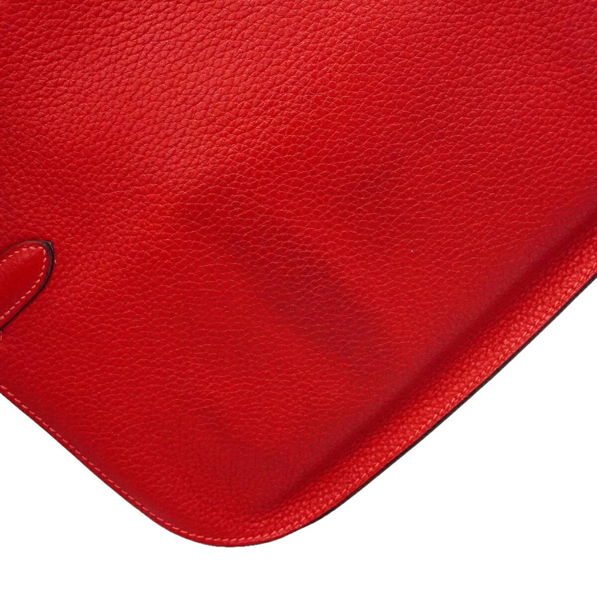 Hermes Rose Jaipur Rouge Casaque Taurillon Clemence Leather Shoulder Bag (Pre-Owned)