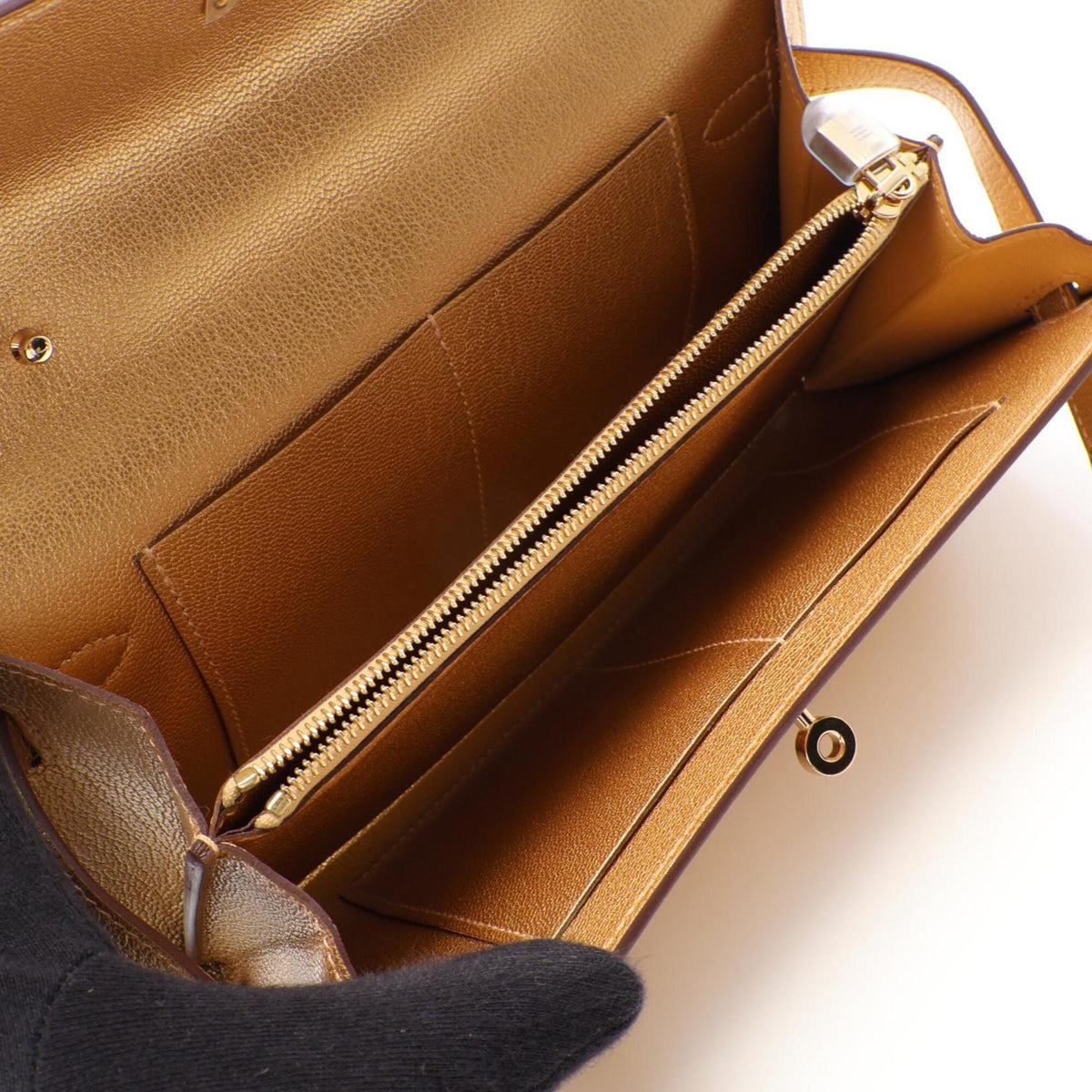 Hermes Gold Handbag Shoulder Bag (Pre-Owned)
