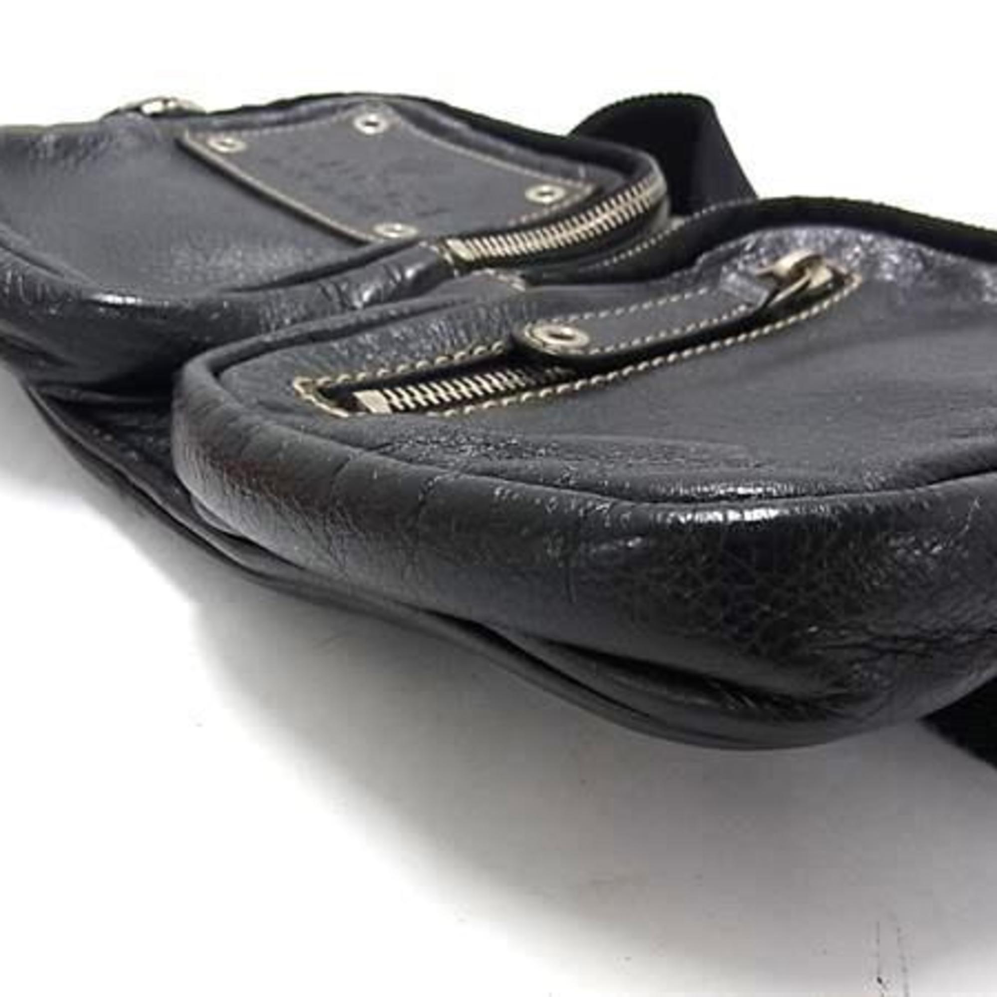 Gucci Black Leather Fanny Pack Sling Bag (Pre-Owned)