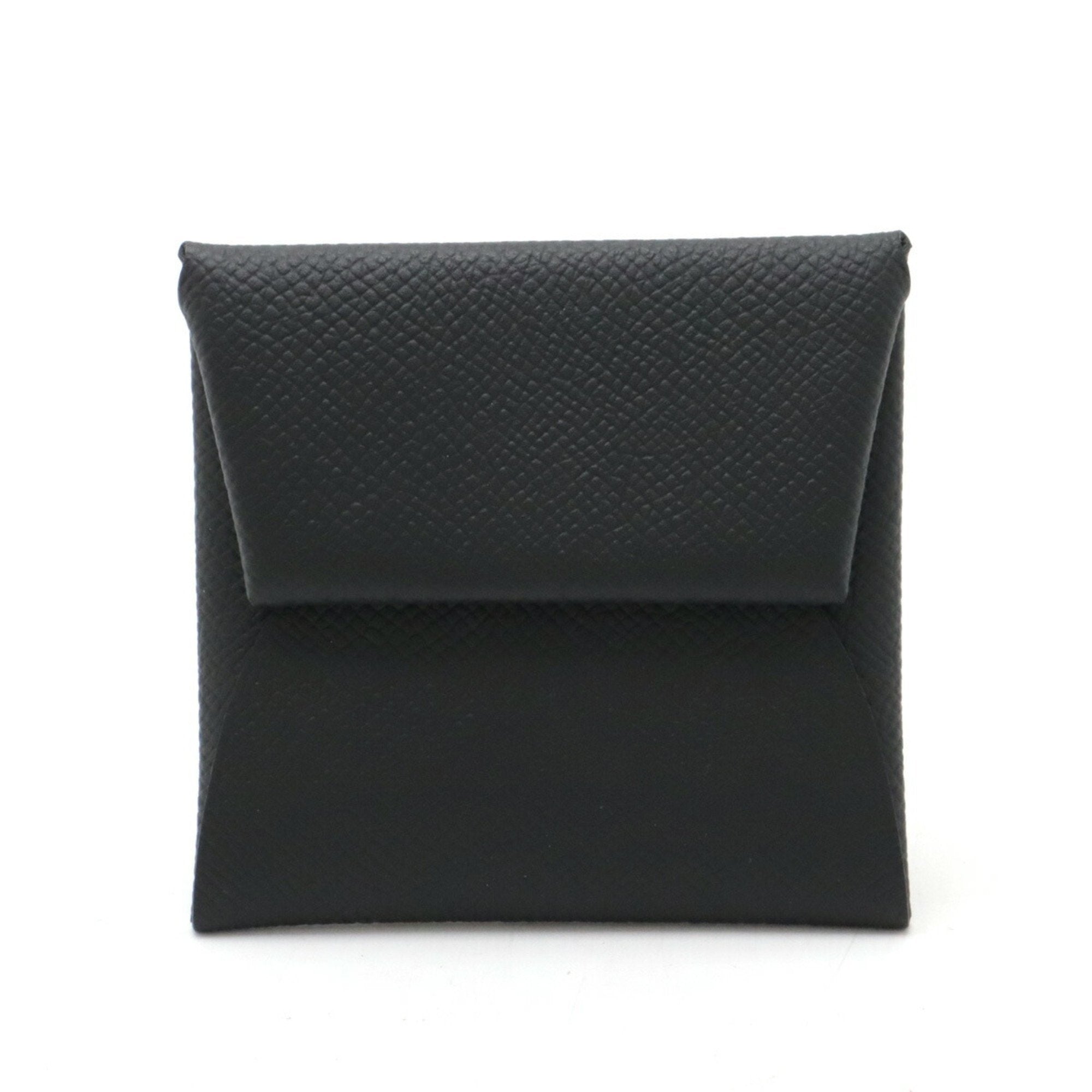 Hermes Bastia Black Epsom Leather Coin Purse/Coin Case (Pre-Owned)