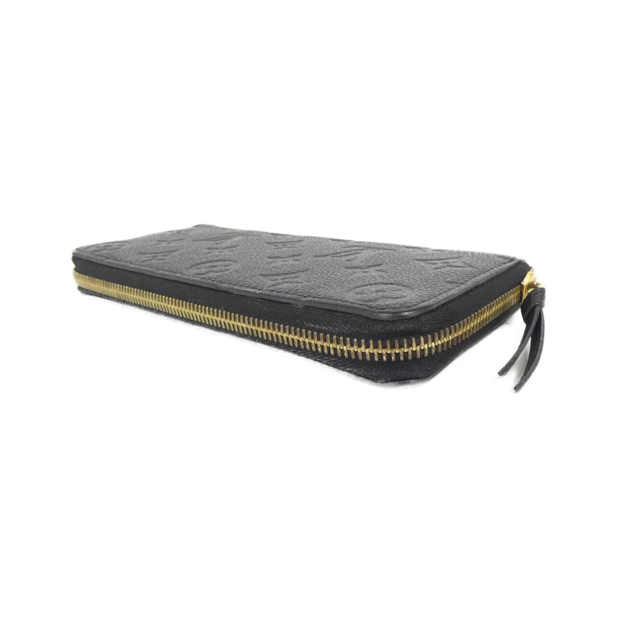 Louis Vuitton Black Leather Long Wallet (Bi-Fold) (Pre-Owned)