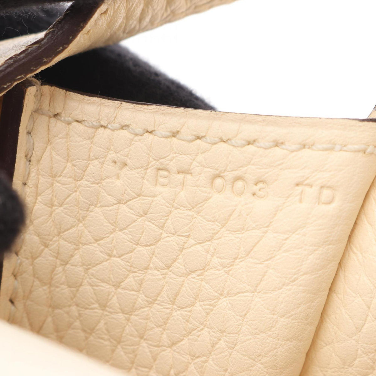 Hermes Ivory Taurillon Clemence Leather Leather Handbag (Pre-Owned)