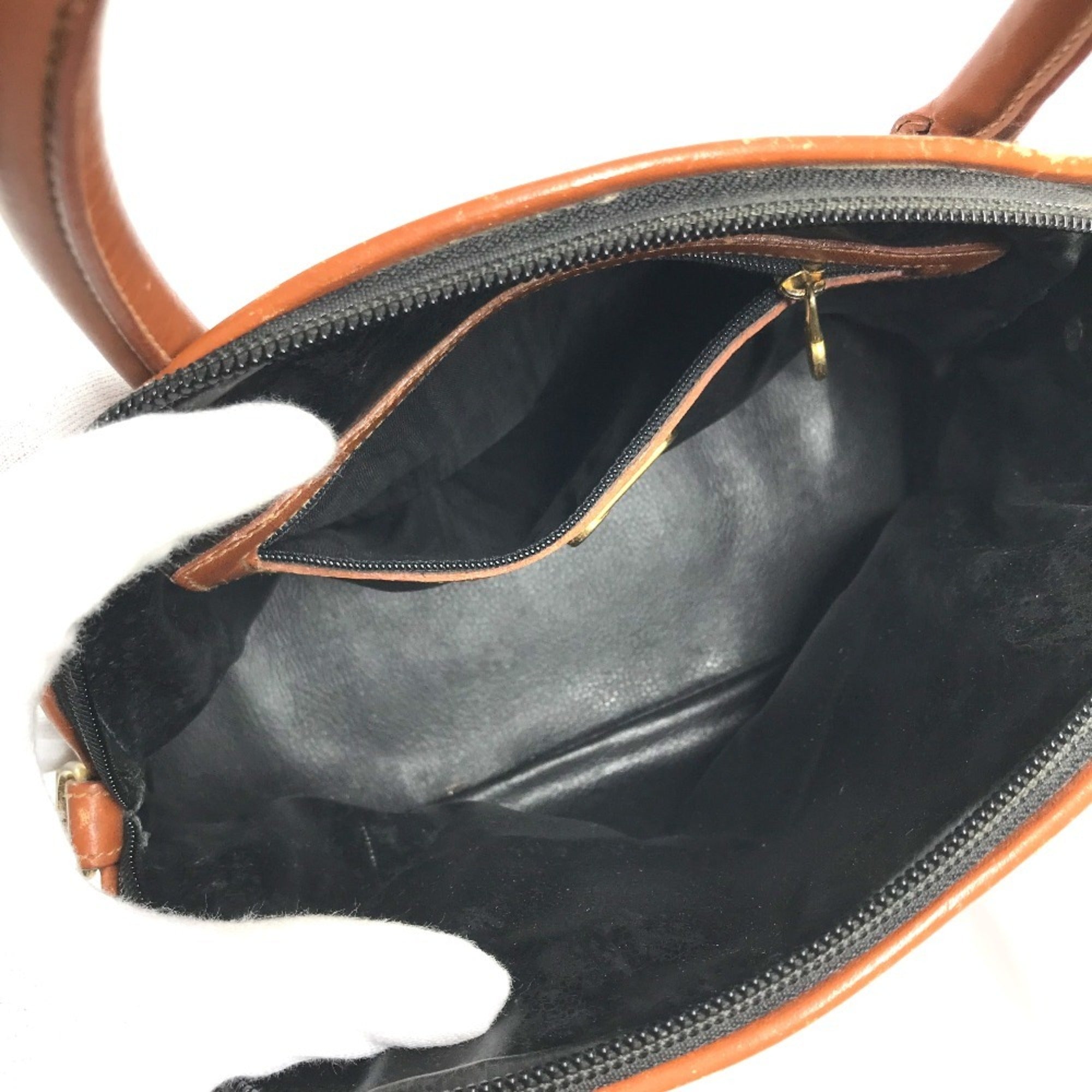 Fendi Pequin Brown Khaki Pvc Leather Handbag (Pre-Owned)