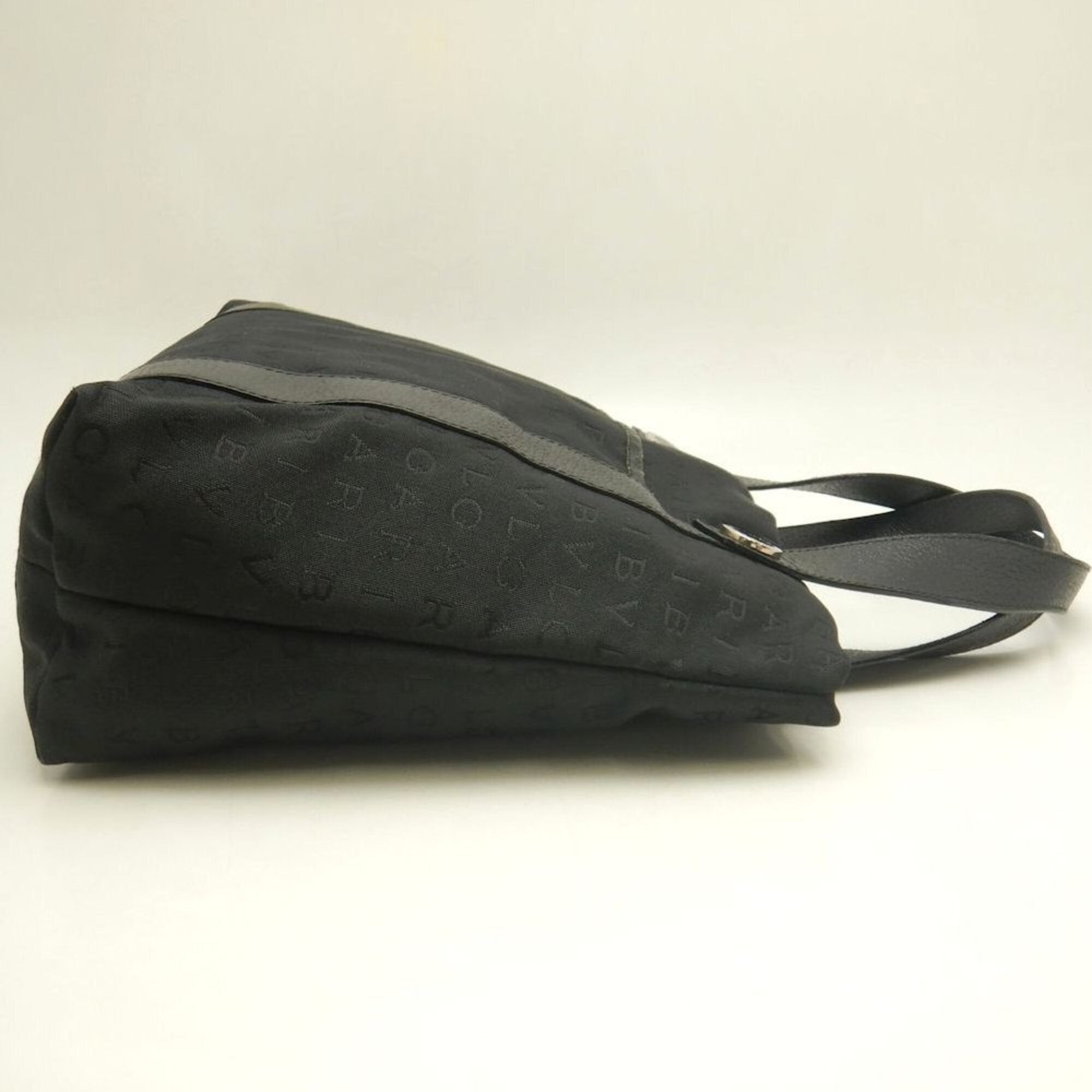 Bvlgari Logomania Black Canvas Tote Bag (Pre-Owned)