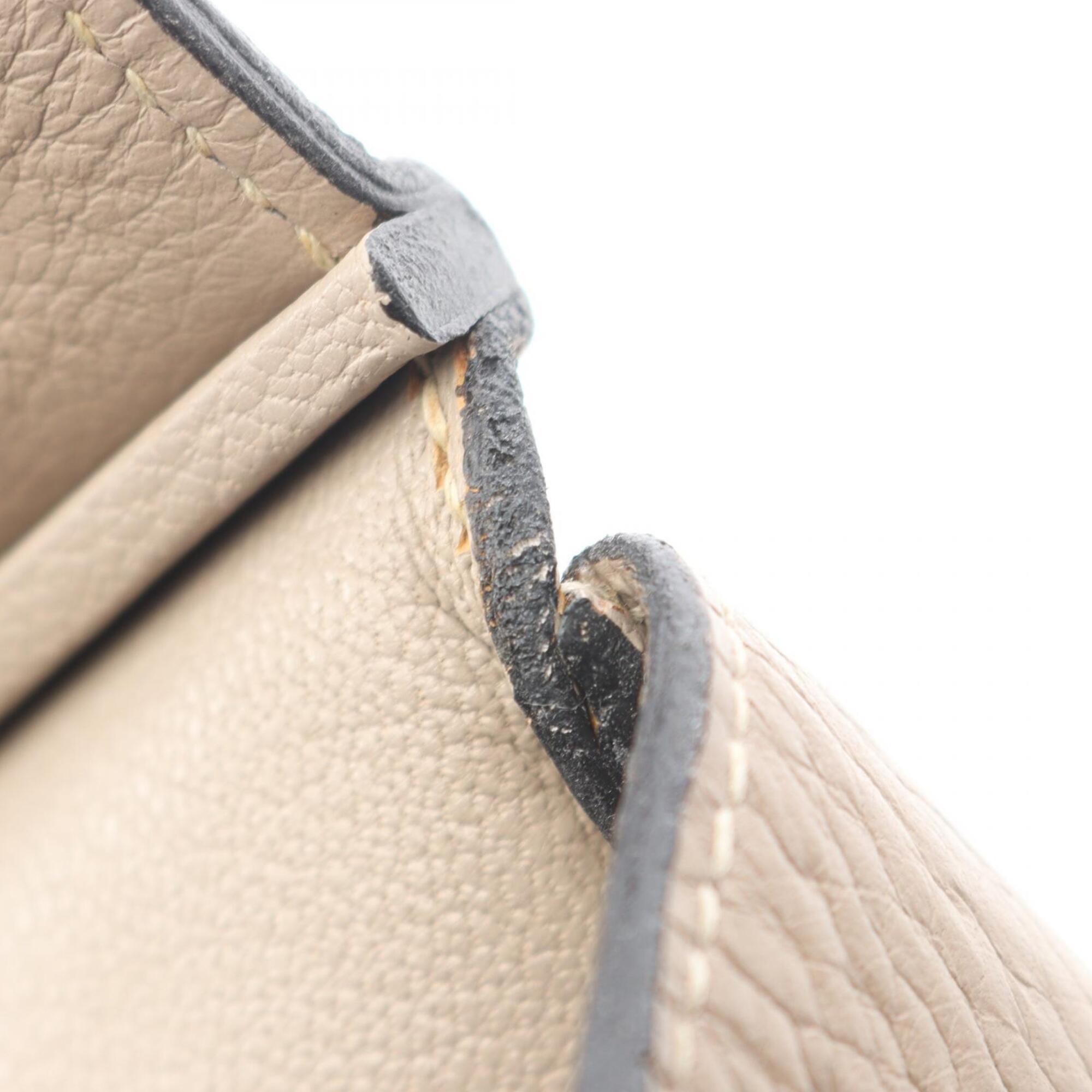 Hermes Beige Gris Tourterelle Leather Togo Leather Handbag (Pre-Owned)