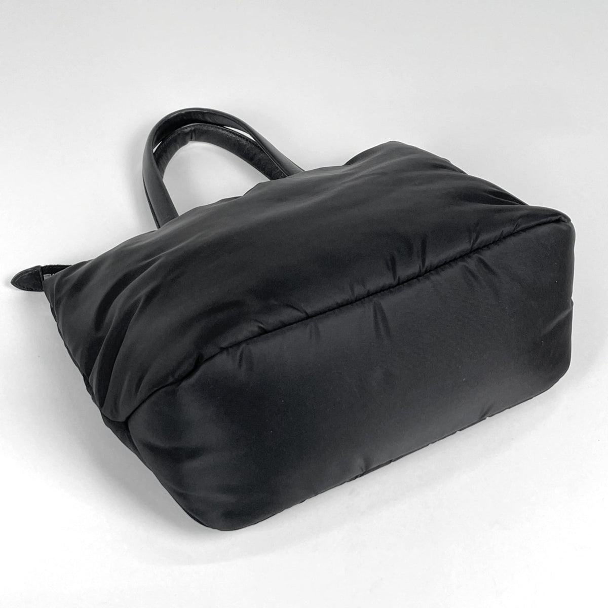 Prada Black Nylon Leather Handbag (Pre-Owned)