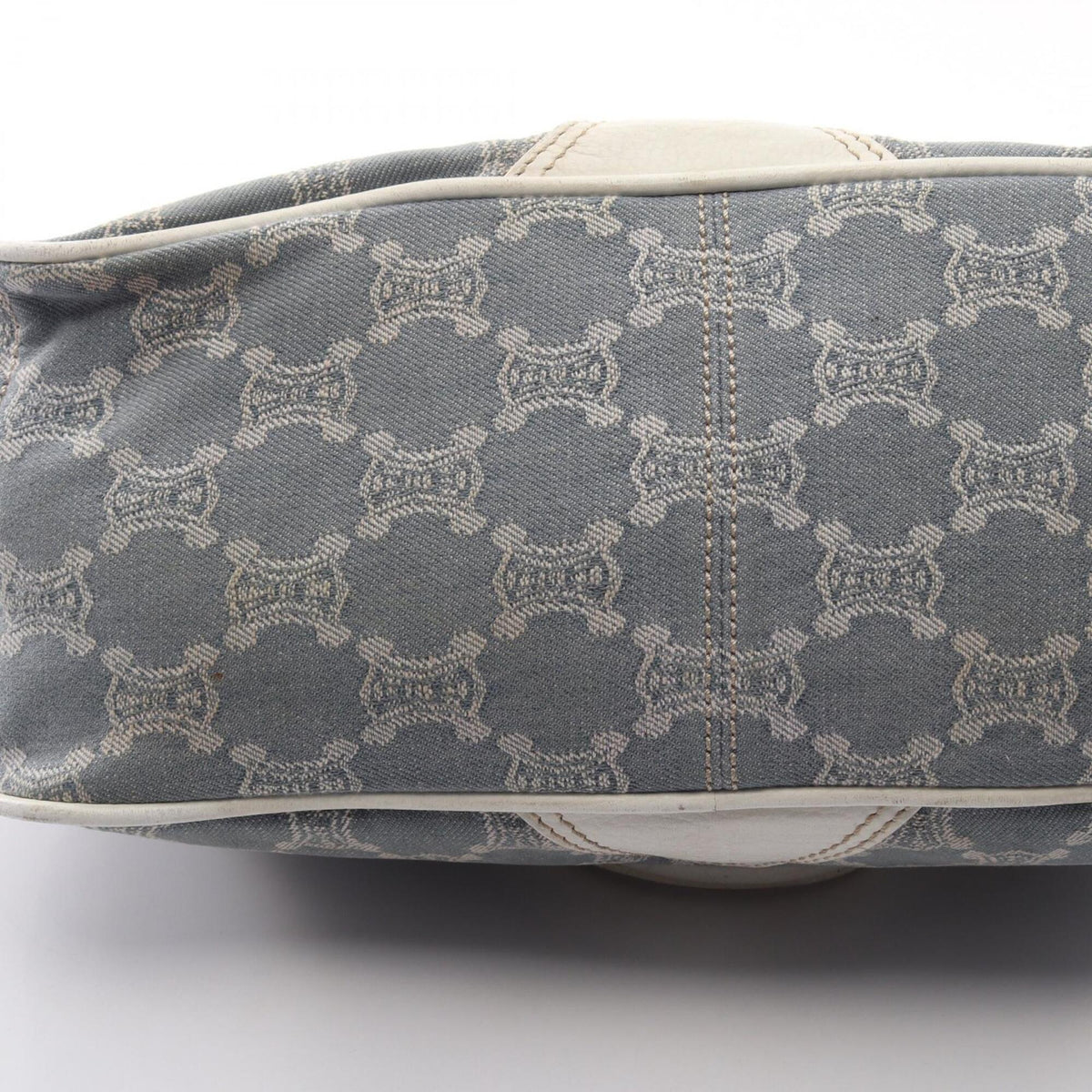 Celine Blue White Denim Leather Handbag (Pre-Owned)