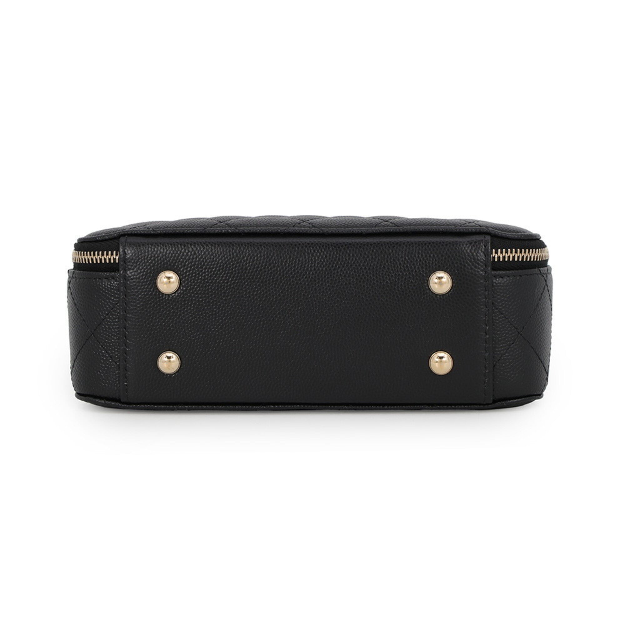Chanel Matelasse Black Grained Calfskin Handbag Shoulder Bag (Pre-Owned)