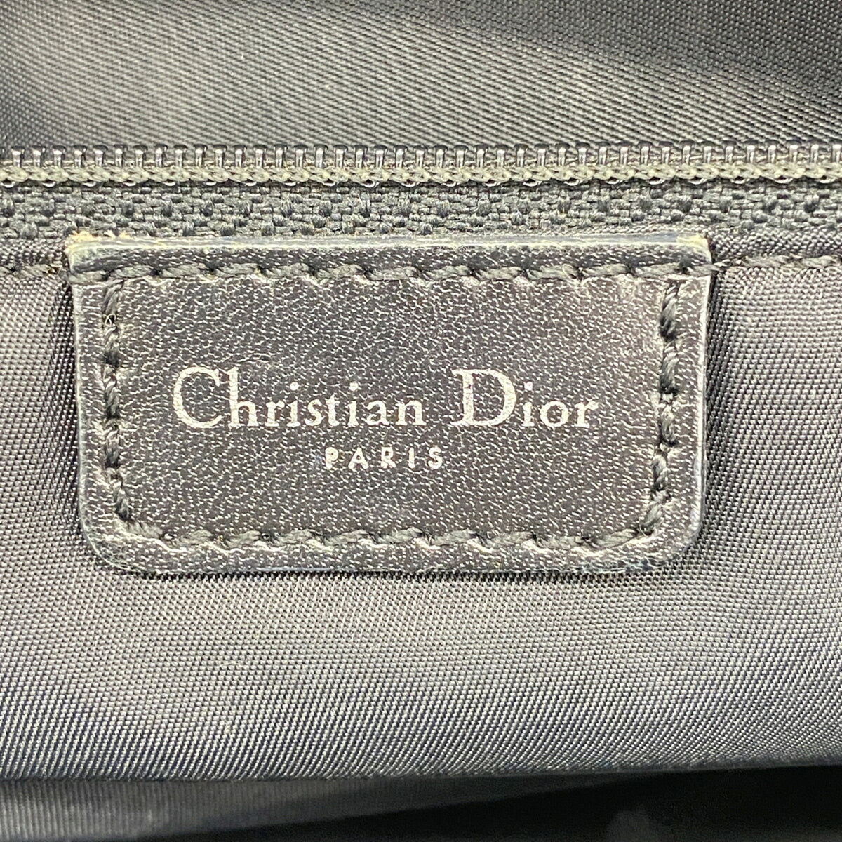 Christian Dior Beige Black Canvas Tote Bag (Pre-Owned)