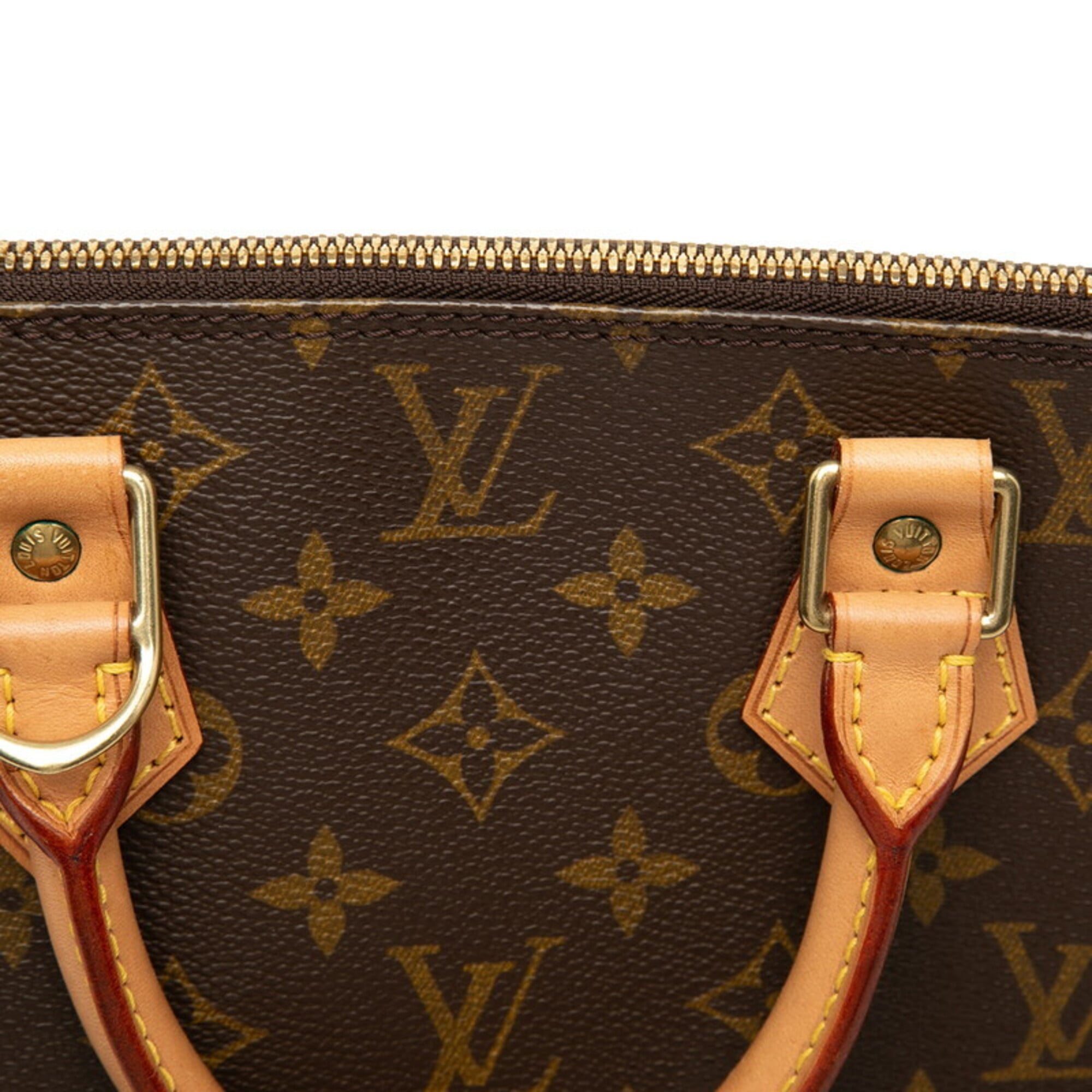 Louis Vuitton Brown Pvc Leather Handbag (Pre-Owned)