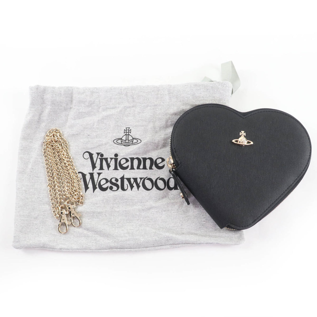 Vivienne Westwood Black Leather Shoulder Bag (Pre-Owned)
