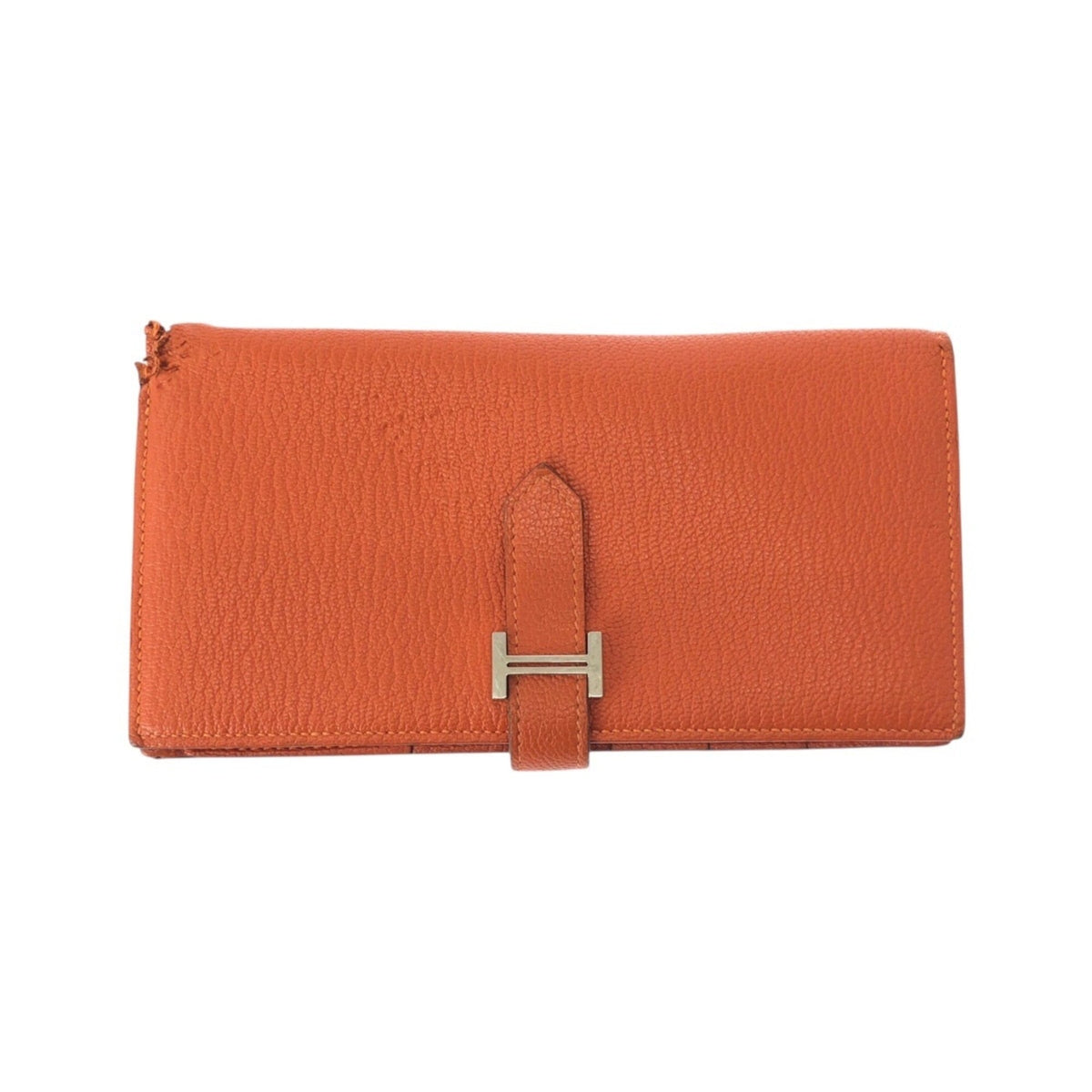 Hermes Orange Epsom Leather Wallet (Bi-Fold) (Pre-Owned)