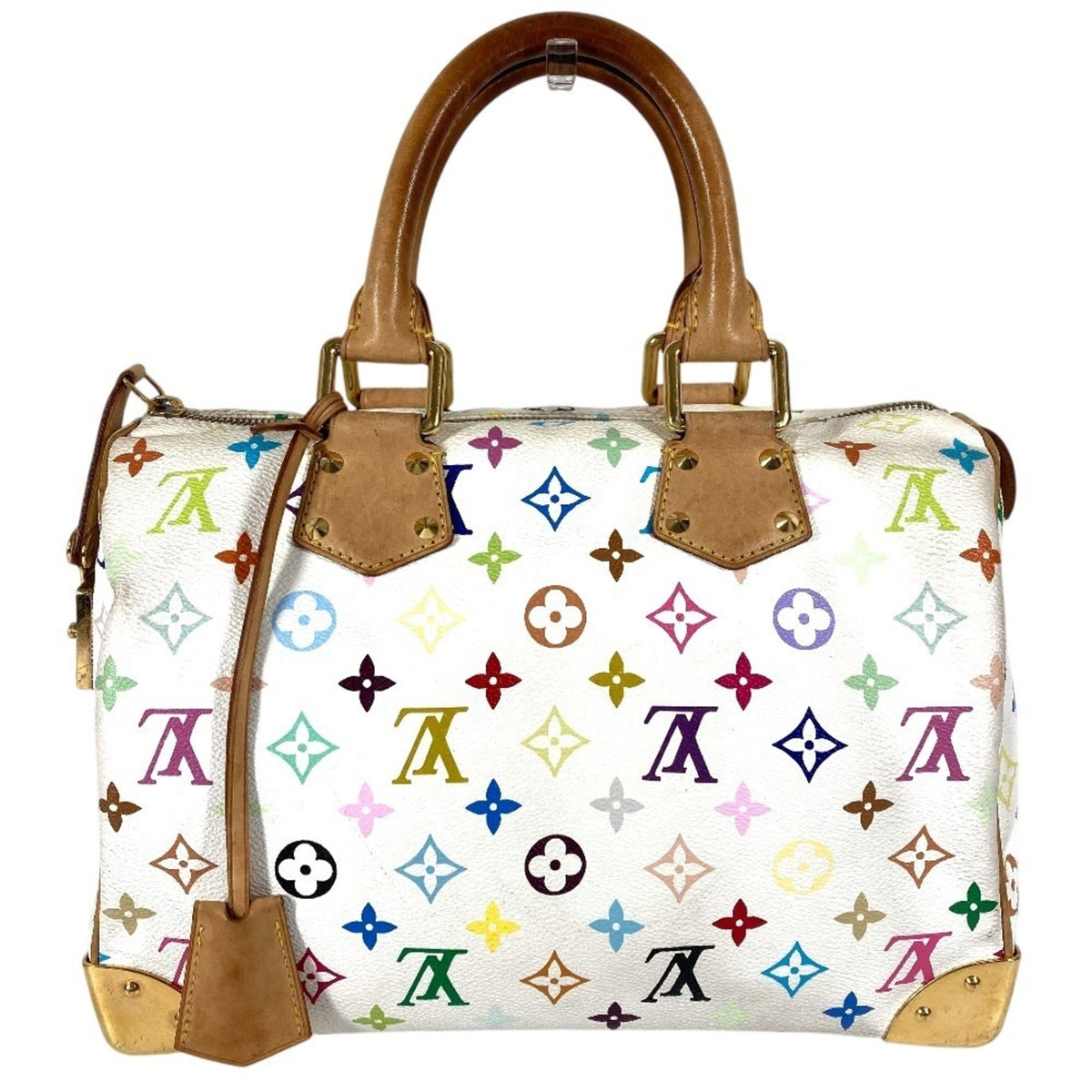 Louis Vuitton Monogram Multicolore Blanc White Monogram Multicolore Boston Bag Handbag (Pre-Owned)