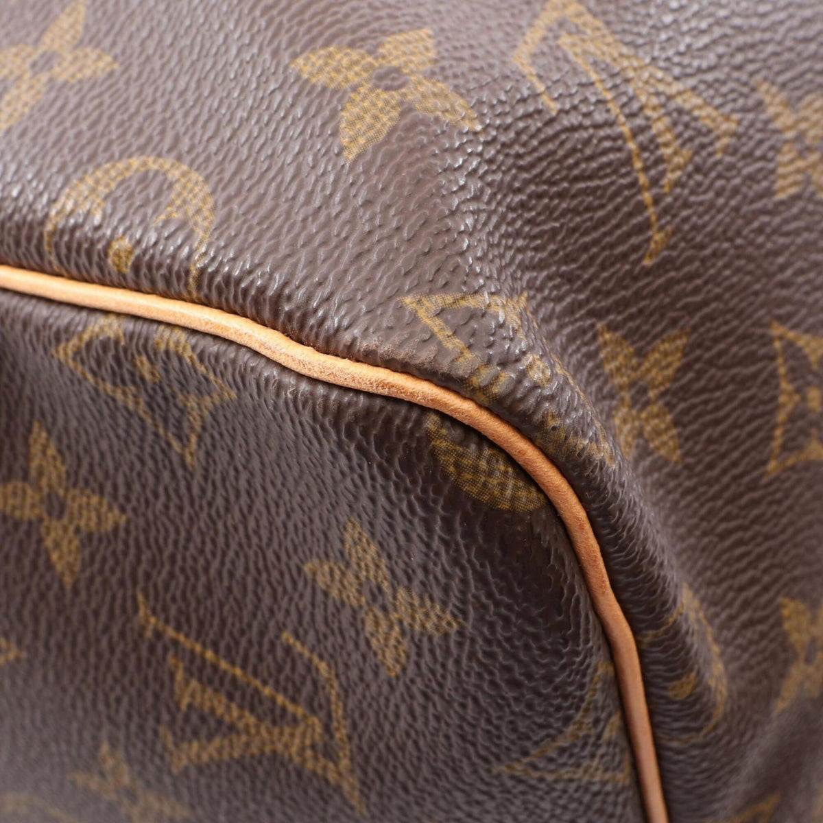Louis Vuitton Brown Coated Canvas Pvc Monogram Leather Boston Bag Handbag (Pre-Owned)