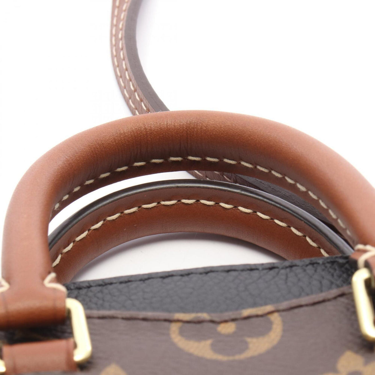 Louis Vuitton Black Brown Noir Coated Canvas Leather Handbag Shoulder Bag (Pre-Owned)