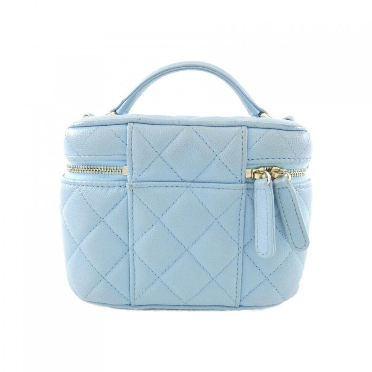 Chanel Light Blue Grained Calfskin Handbag (Pre-Owned)
