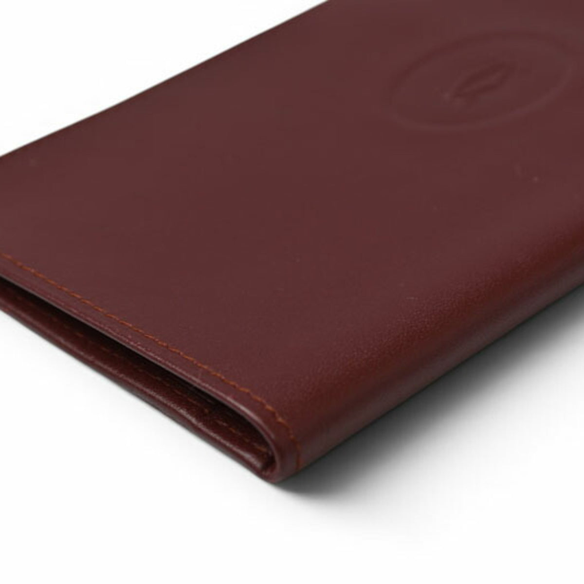 Cartier Must Bordeaux Leather Long Wallet (Bi-Fold) (Pre-Owned)