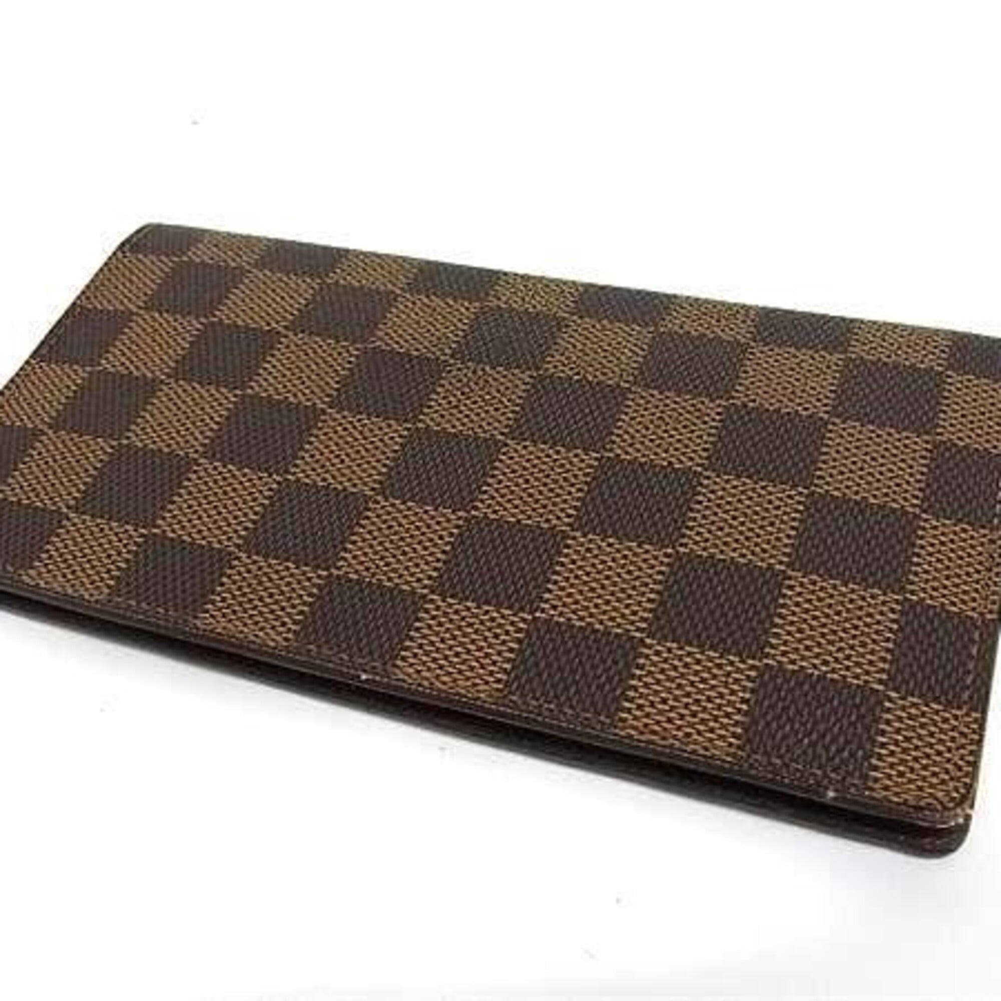 Louis Vuitton Brown Damier Canvas Ebene Damier Canvas Long Wallet (Bi-Fold) (Pre-Owned)