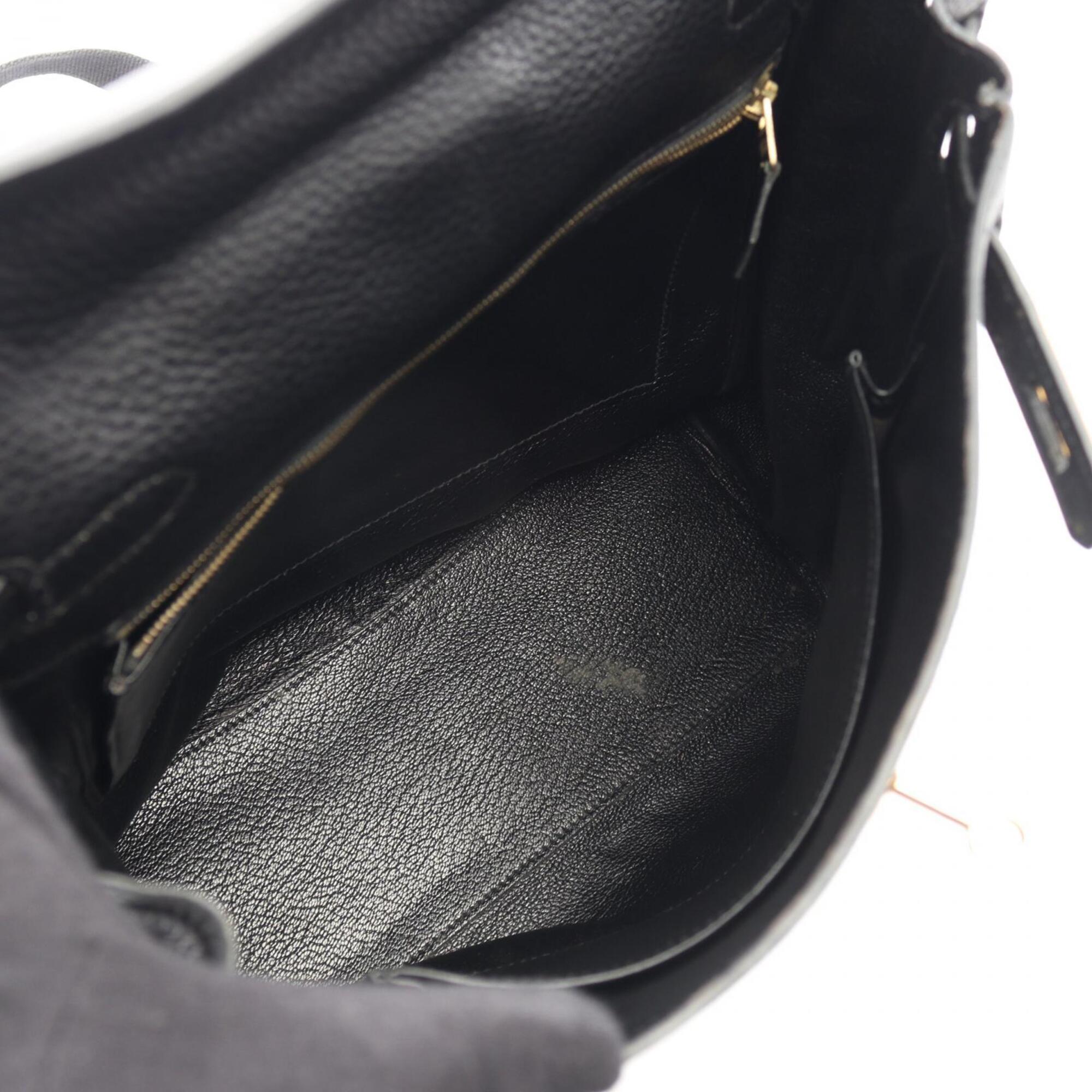 Hermes Black Togo Leather Backpack Handbag (Pre-Owned)