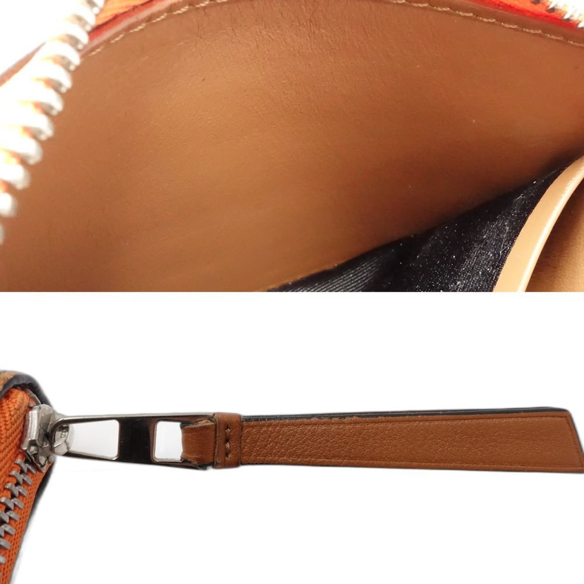Loewe Multi-Color Orange Leather Coin Purse/Coin Case (Pre-Owned)