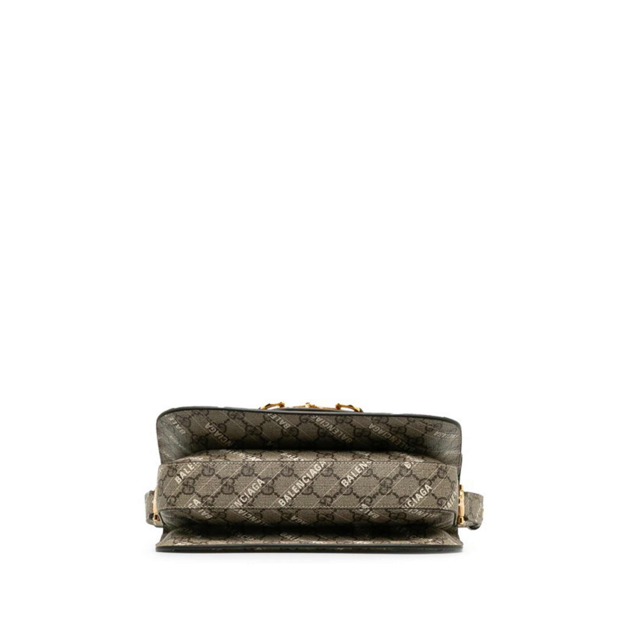 Gucci Horsebit Beige Pvc Leather Shoulder Bag (Pre-Owned)