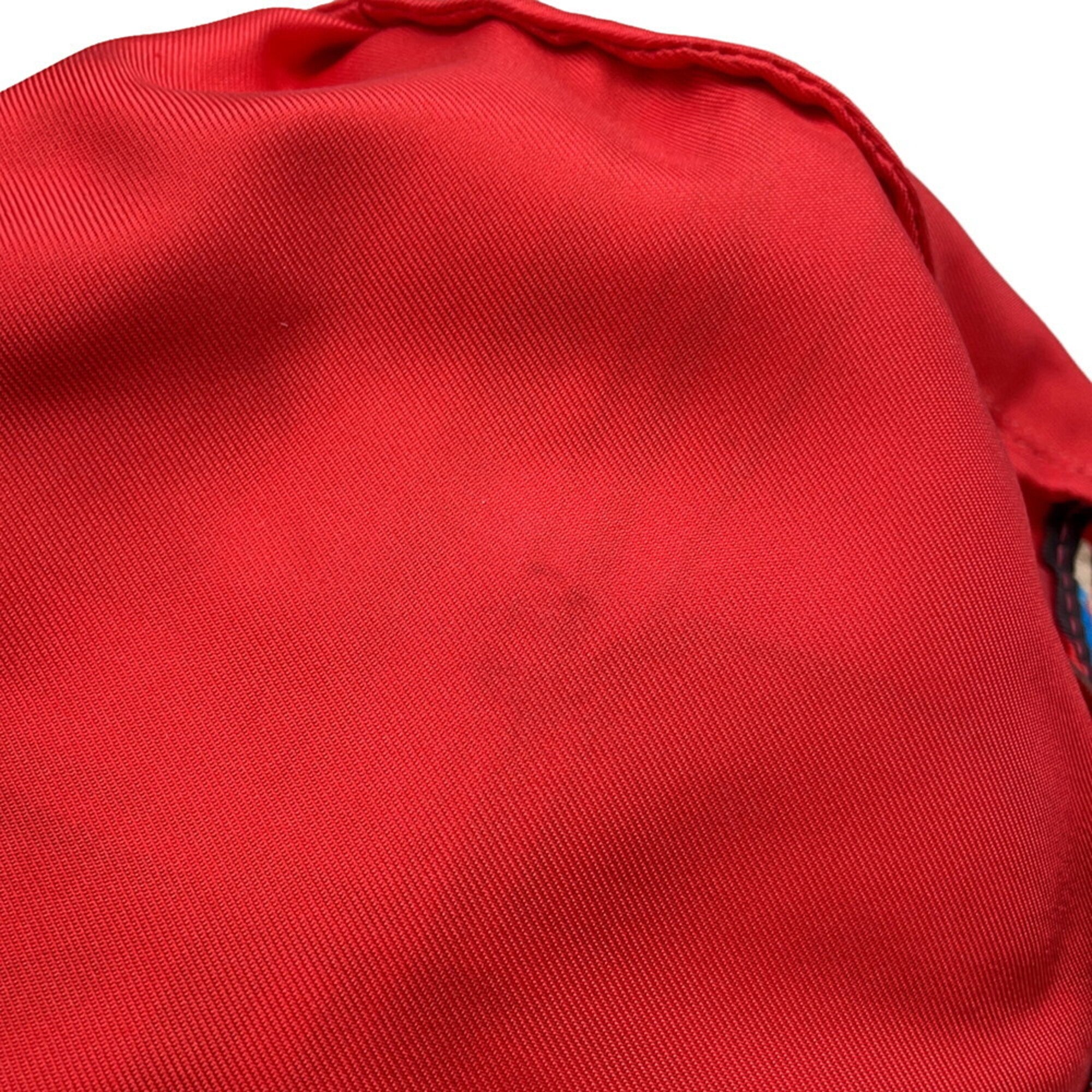 Hermes Multi-Color Rouge Casaque Epsom Leather Silk Handbag (Pre-Owned)