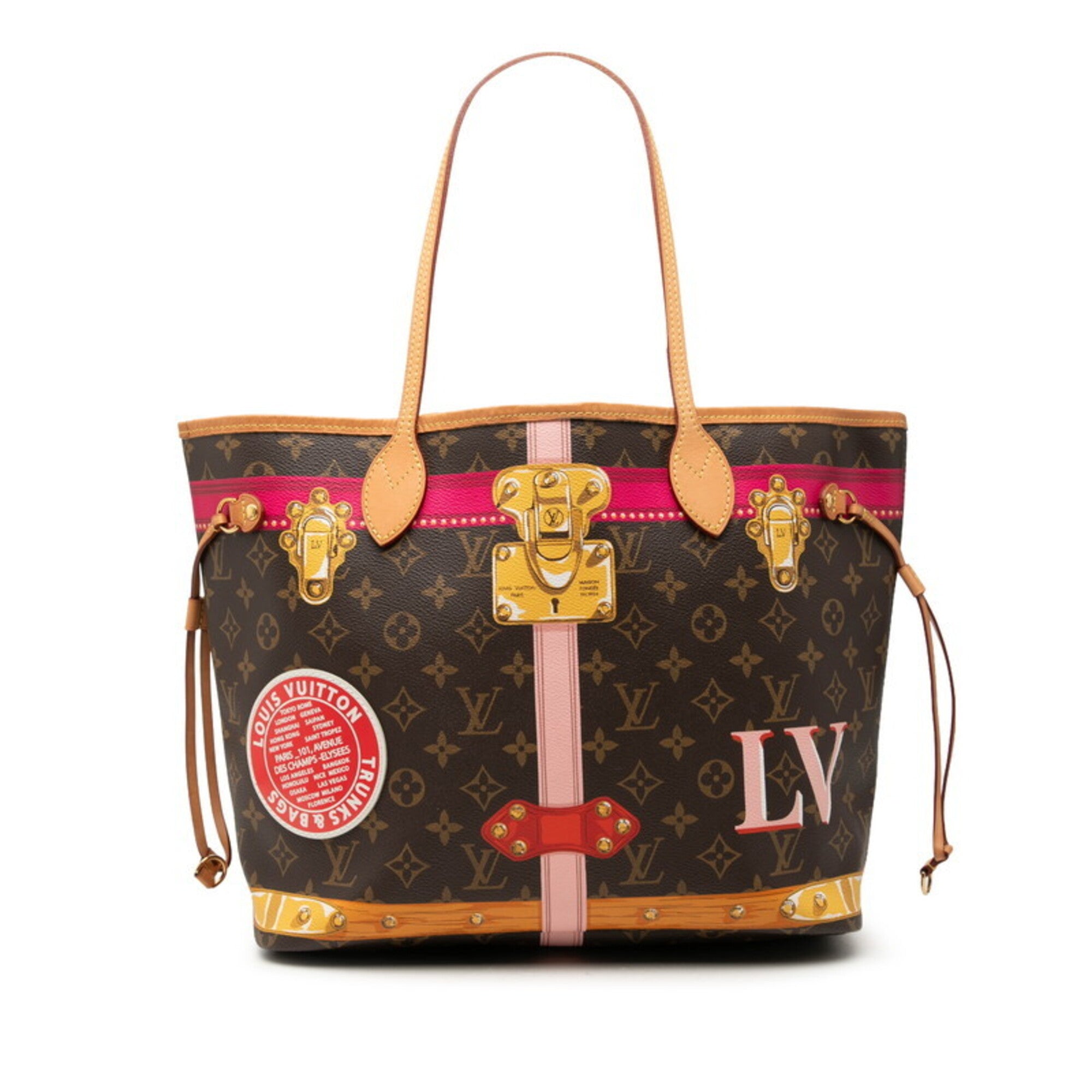 Louis Vuitton Brown Multi-Color Pvc Leather Handbag Pouch Tote Bag (Pre-Owned)