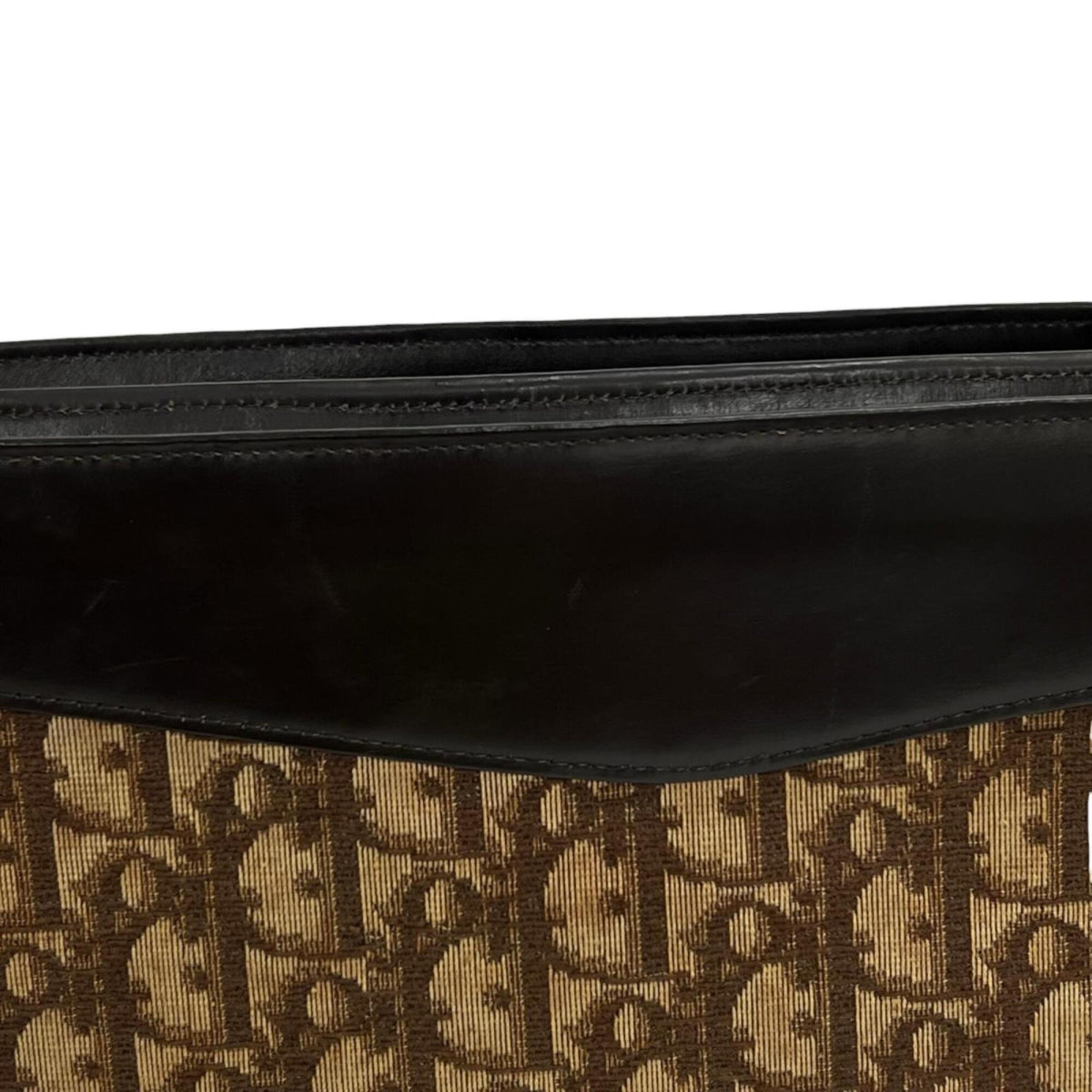 Christian Dior Brown Canvas Leather Shoulder Bag (Pre-Owned)