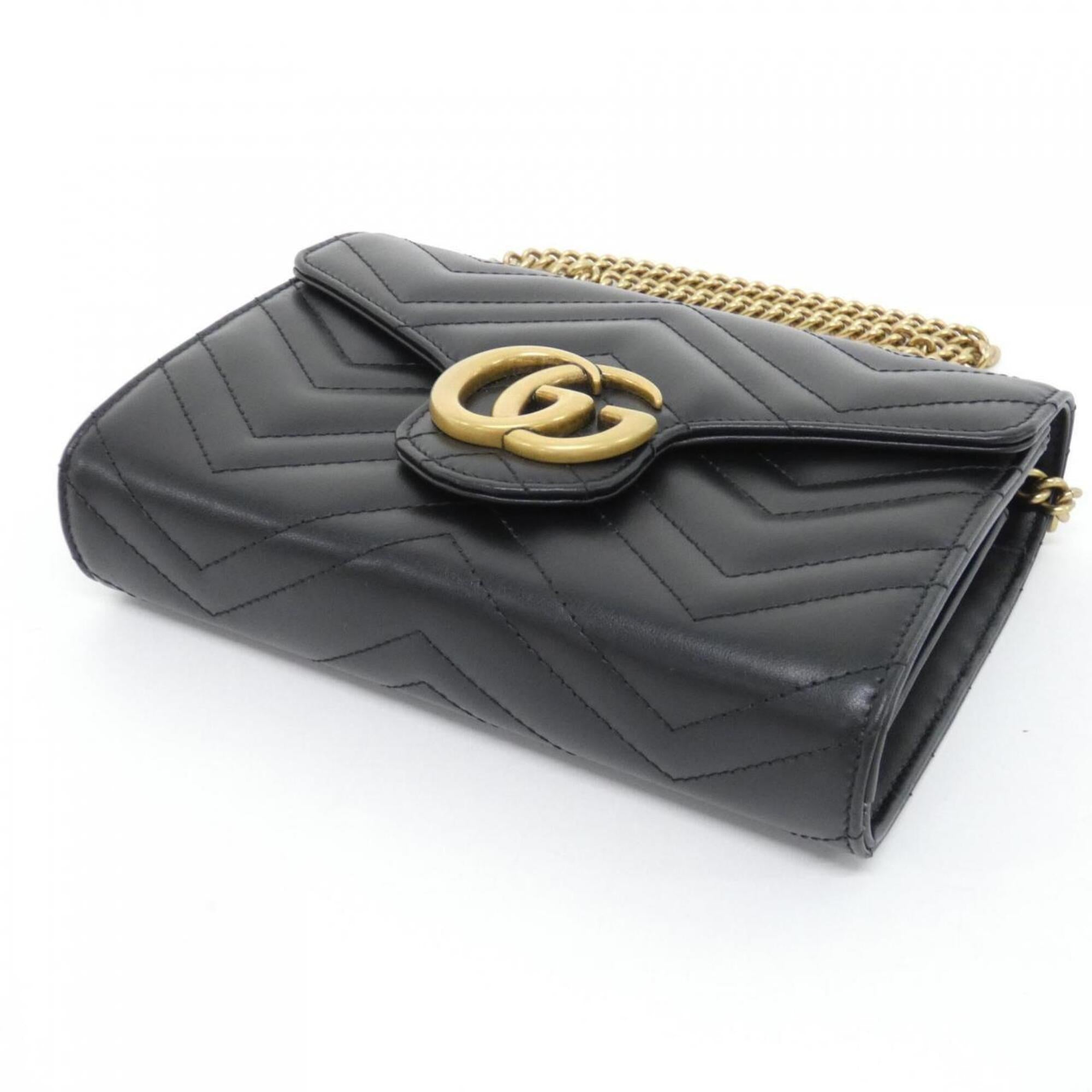 Gucci Black Quilting Leather Shoulder Bag (Pre-Owned)