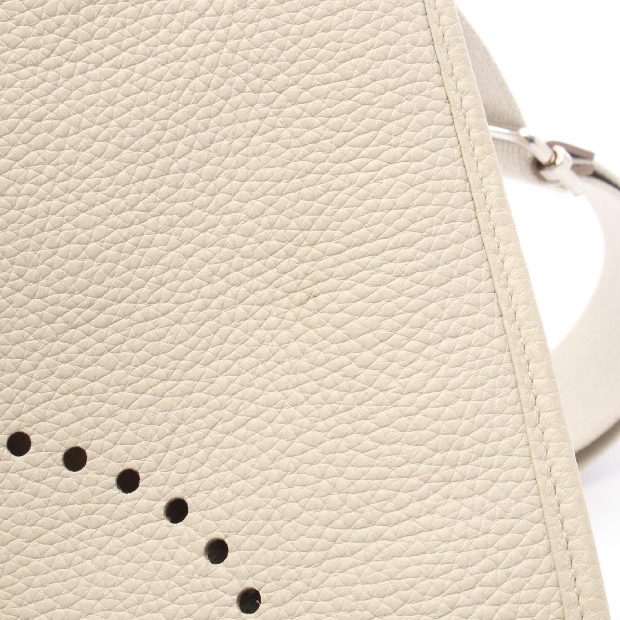Hermes Beige Taurillon Clemence Leather Handbag Shoulder Bag (Pre-Owned)