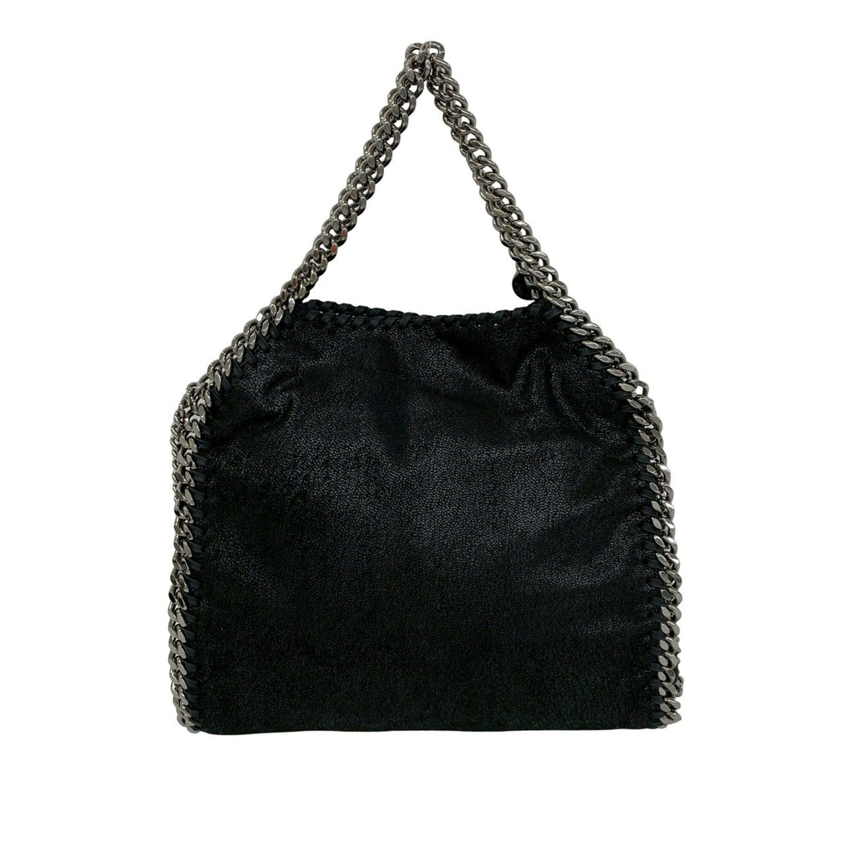 Stella Mccartney Black Leather Handbag Shoulder Bag (Pre-Owned)