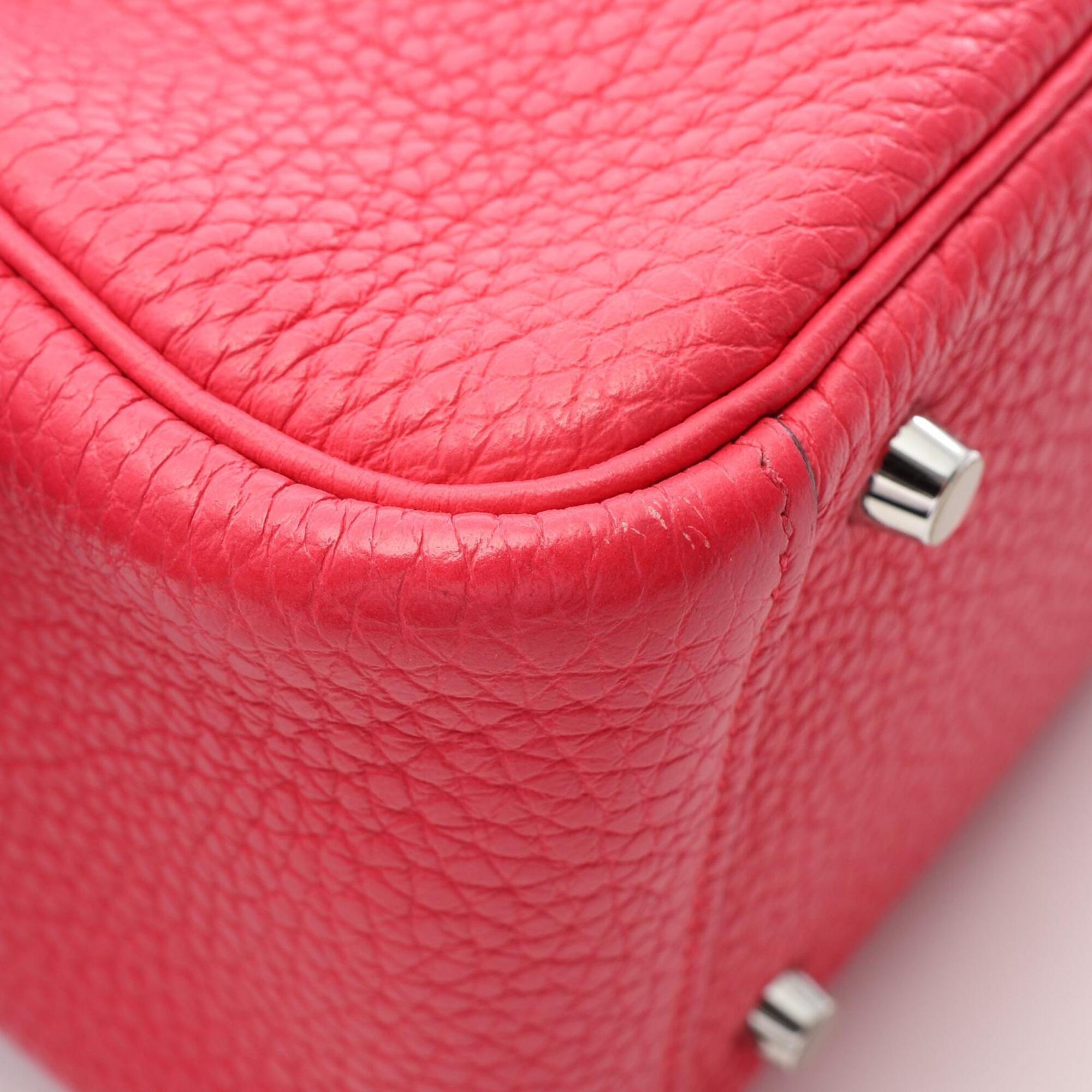 Hermes Pink Taurillon Clemence Leather Handbag Shoulder Bag (Pre-Owned)