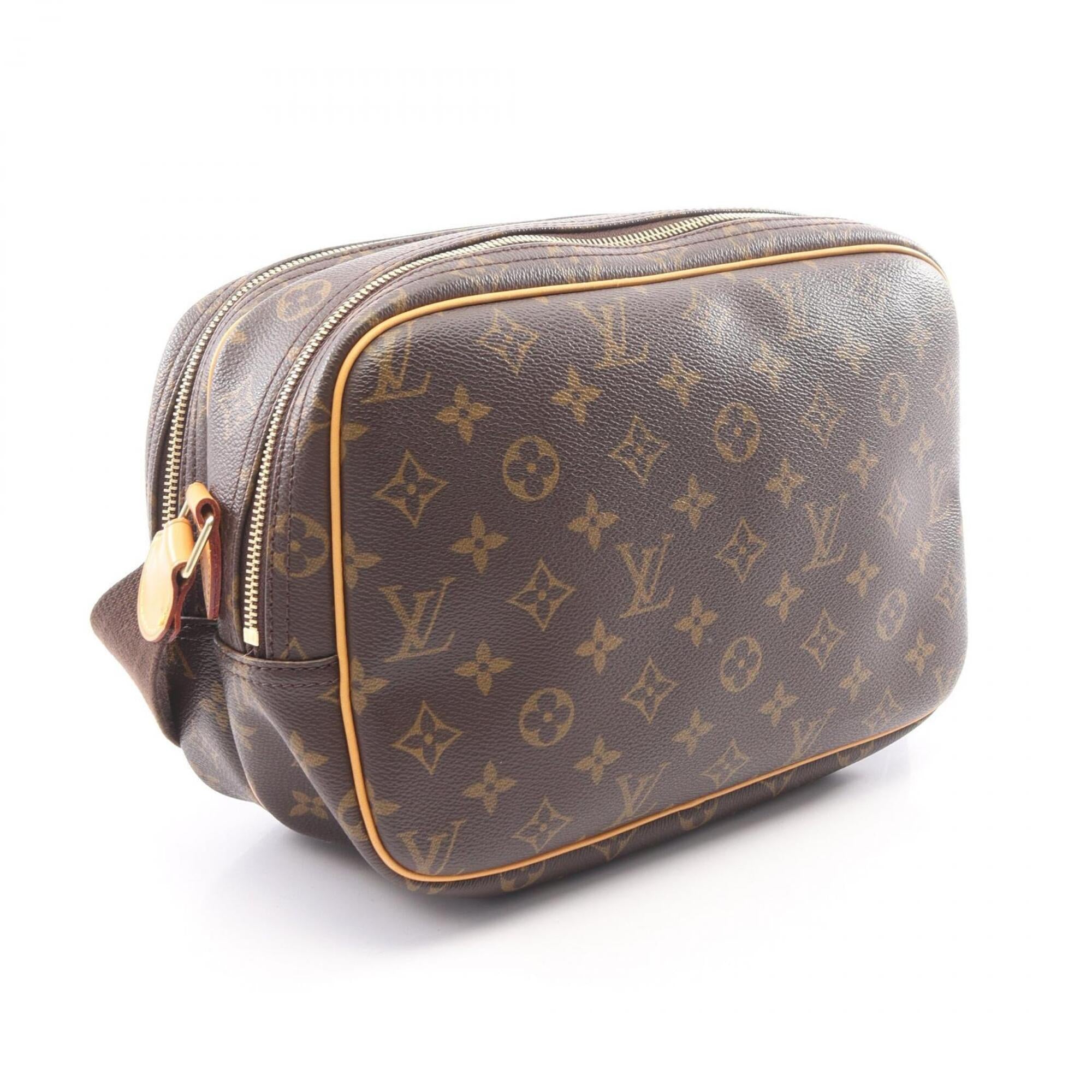 Louis Vuitton Brown Pvc Coated Canvas Leather Handbag Shoulder Bag (Pre-Owned)