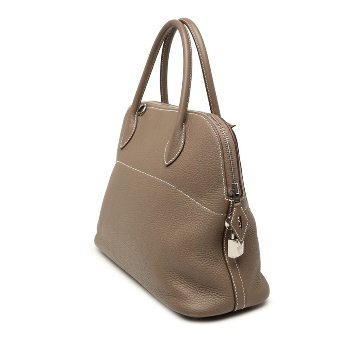 Hermes Bolide Etoupe Gray Grayish Taurillon Clemence Leather Handbag Shoulder Bag (Pre-Owned)